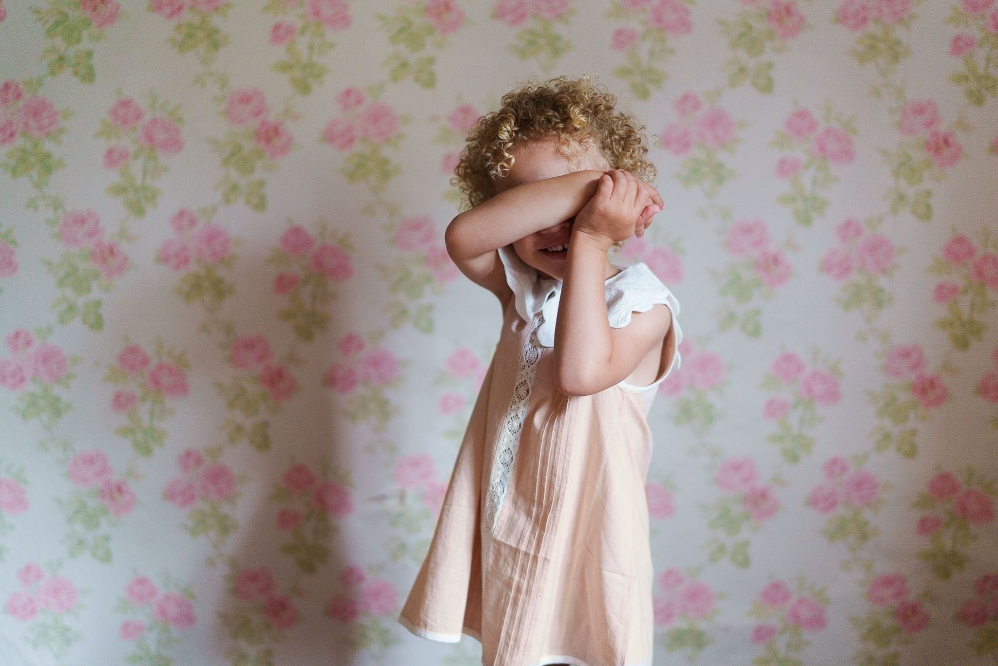little cotton clothes Hannah Dress in powder