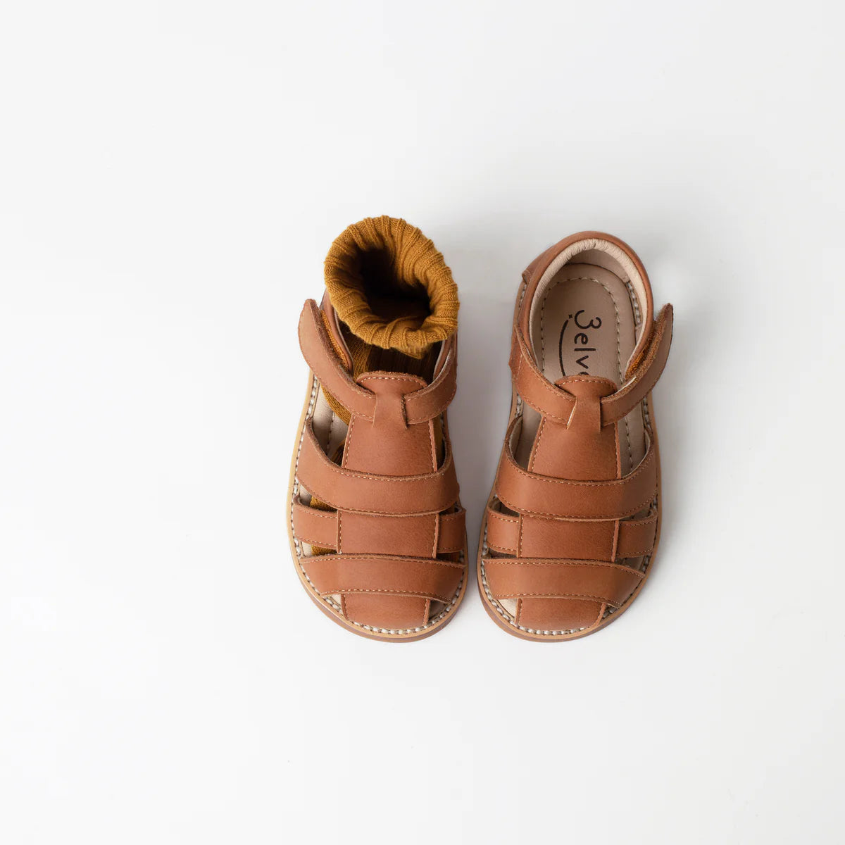 3elves 本革 グルカサンダル Brown