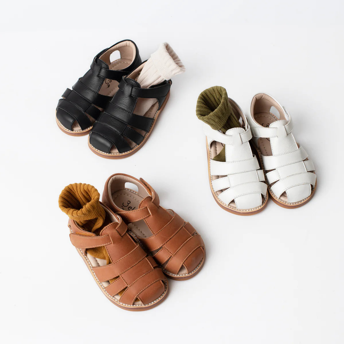 3elves 本革 グルカサンダル Brown