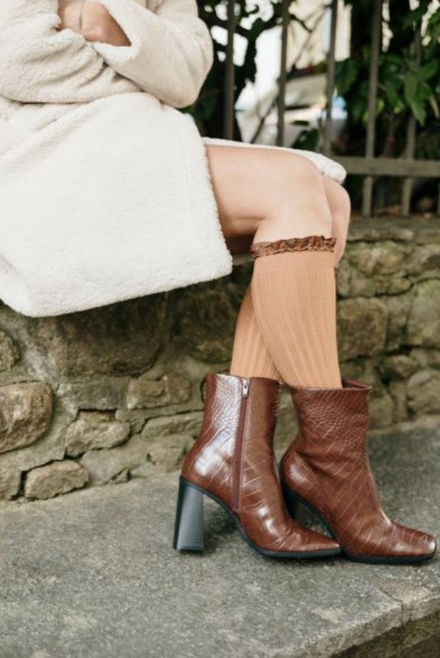 collegien リバティTRIM KNEE-HIGHS SOCKS Doux agneaux