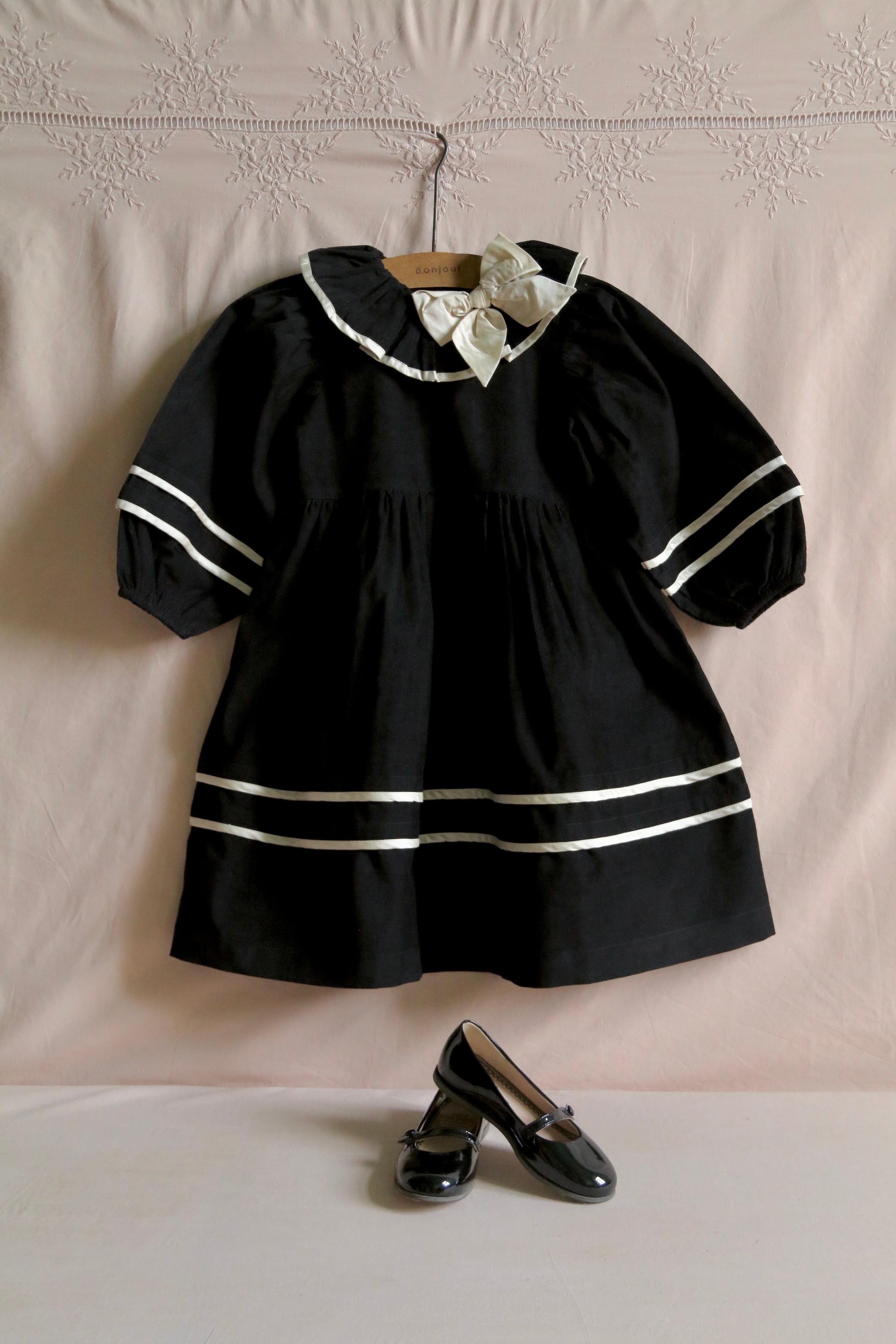 BONJOUR DIARY Dress black baby cord