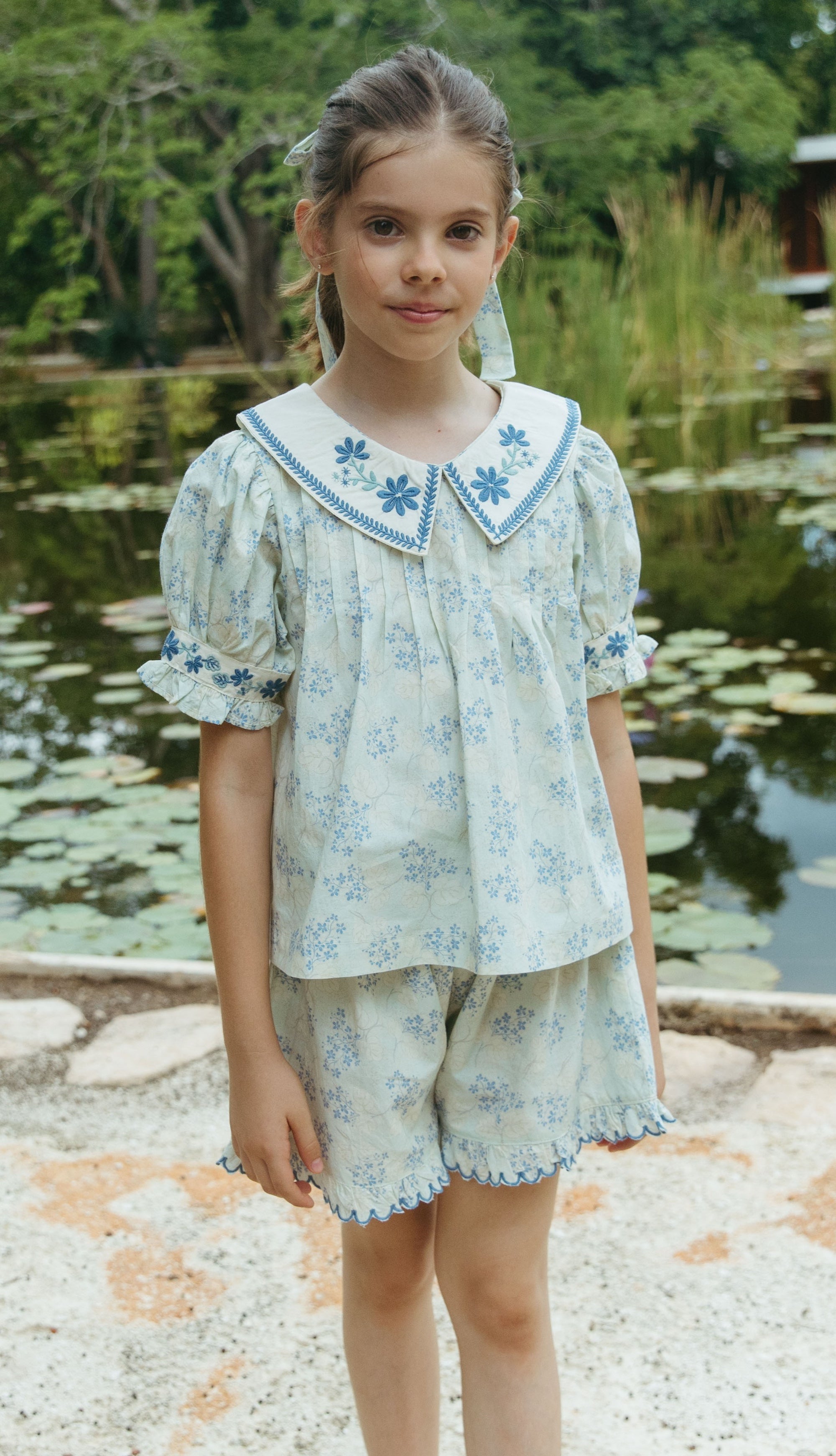 LALi Sofia Set in Minty Flower Print