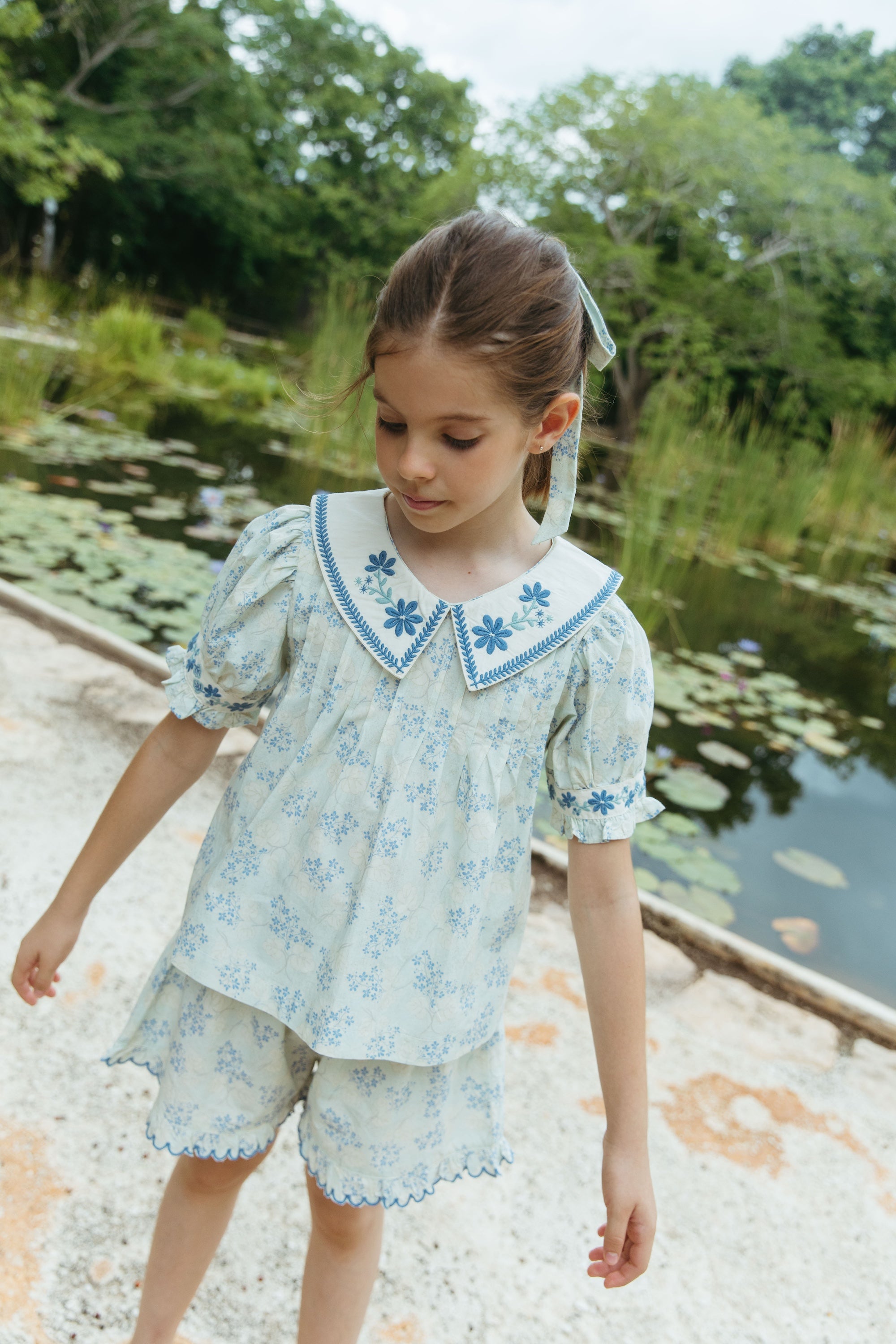 LALi Sofia Set in Minty Flower Print