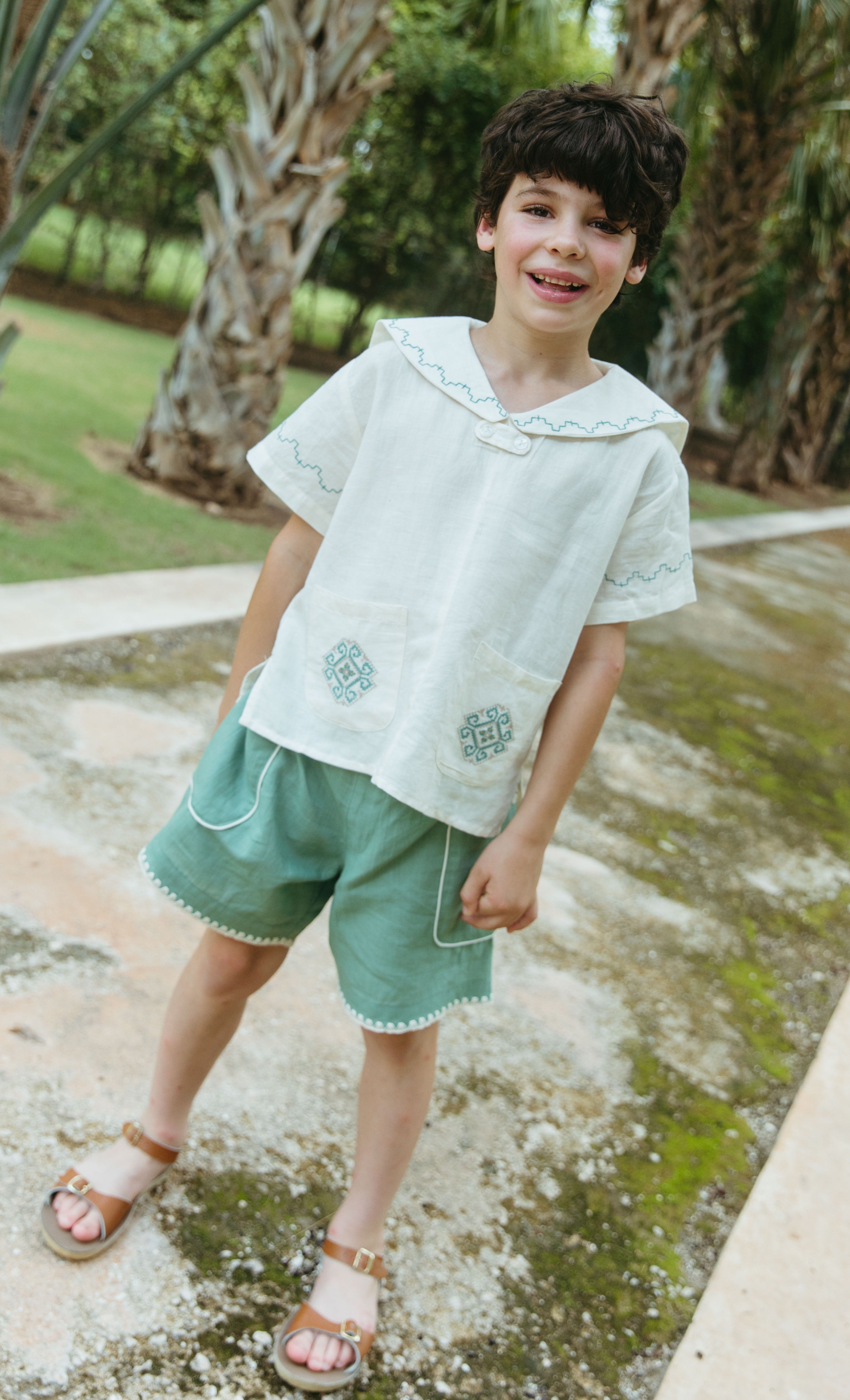 LALi Sailor Shirt in Antique White