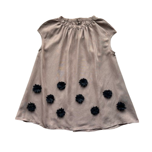 HELLO LUPO FIORI DRESS - NOCCIOLA