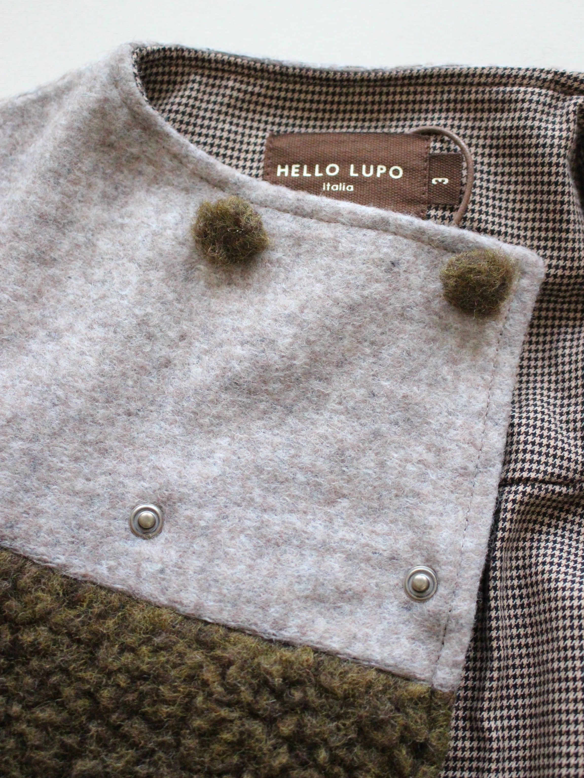 HELLO LUPO Duble Bell Coat - Mossy Cloud/Winter Smoke