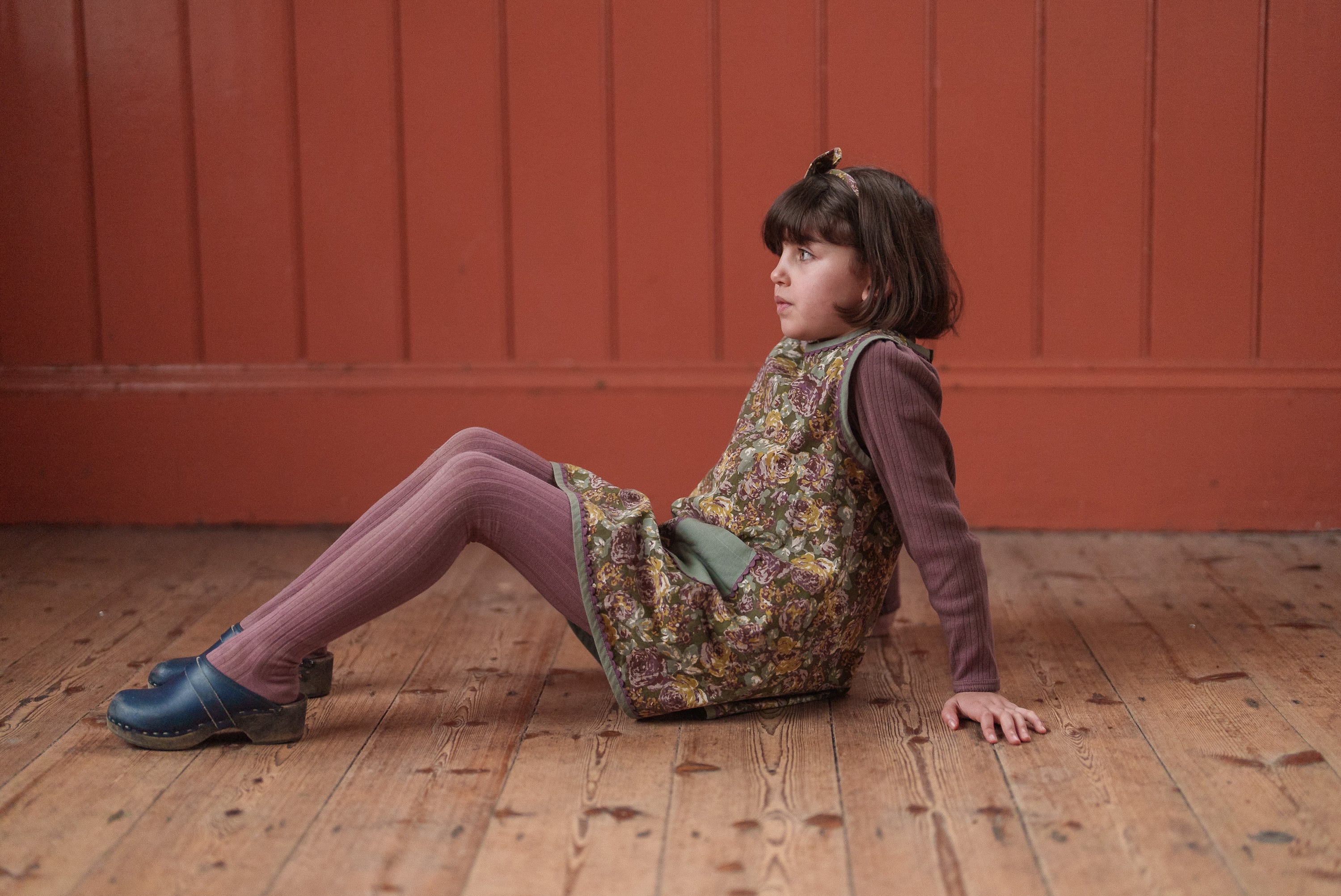 little cotton clothes Holly Romper Velvet in Juniper