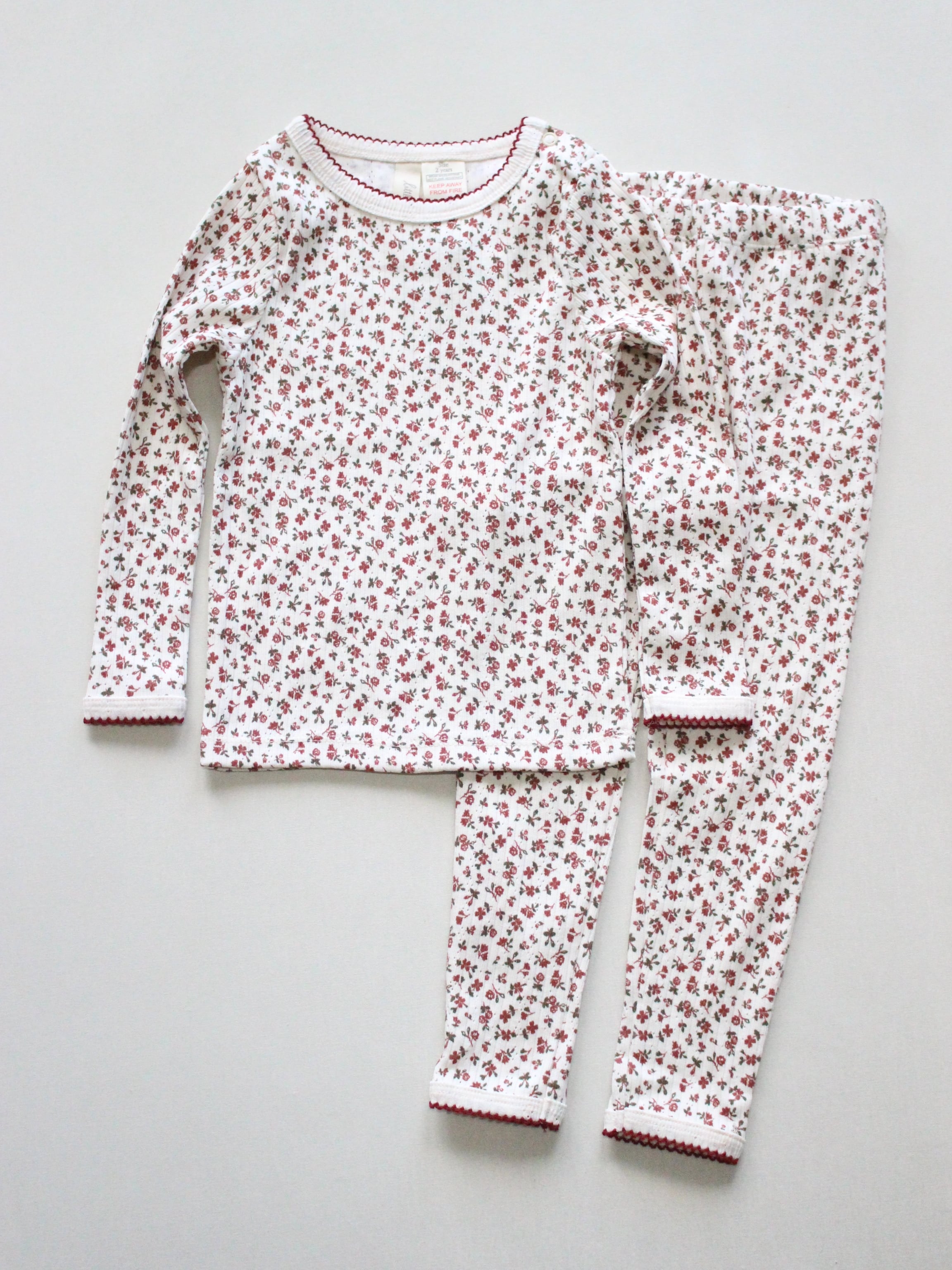 little cotton clothes Pointelle Pyjamas Posy Floral
