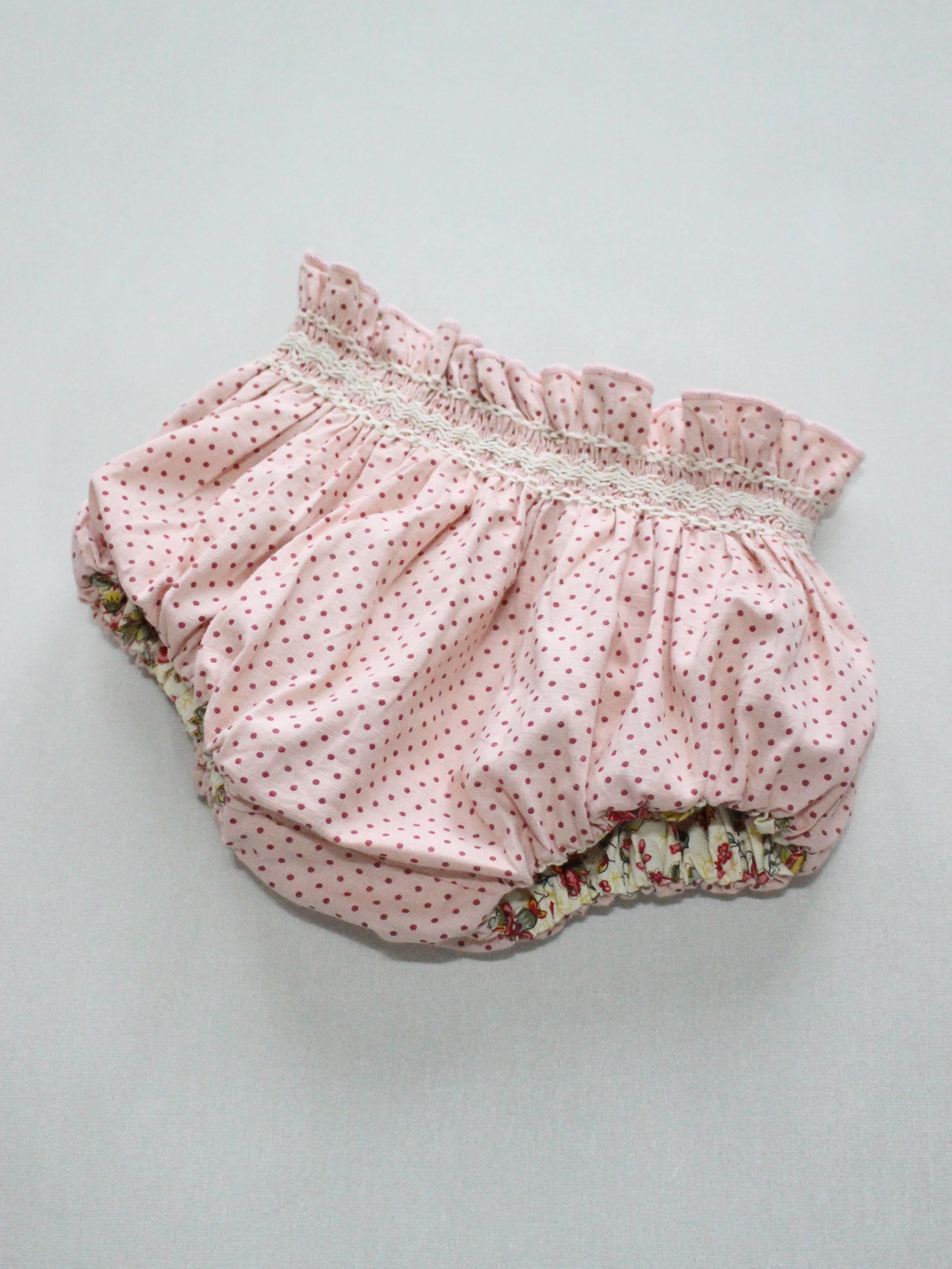 BONJOUR DIARY Baby set with reversible bloomer Aline print 6m-2y