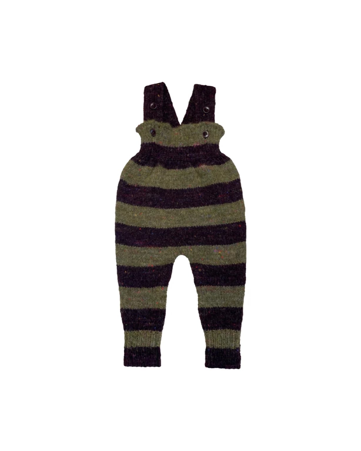 MABLI MOYA DUNGAREES- NETTLE/FIG STRIPE/ 12m 18m