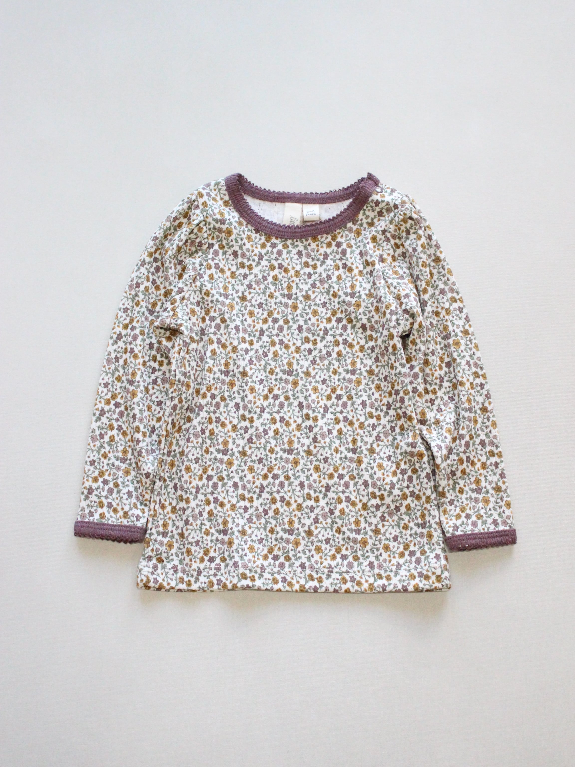 little cotton clothes Organic Pointelle T-shirt Praire Floral