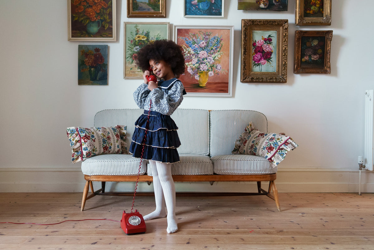 little cotton clothes Rita Rara Skirt Midnight