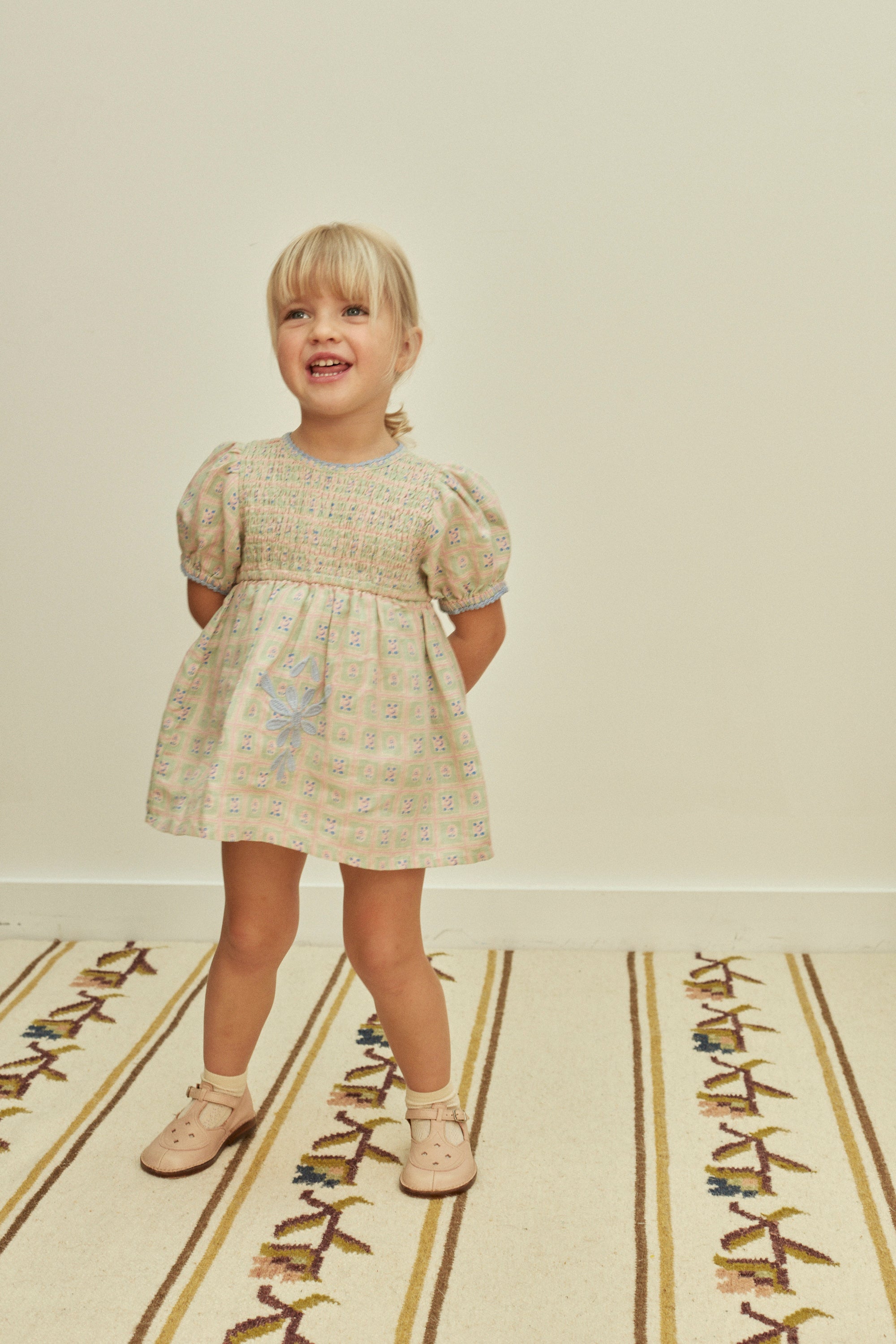 APOLINA BABY NOEMIE DRESS - ROSEPANEL MINT