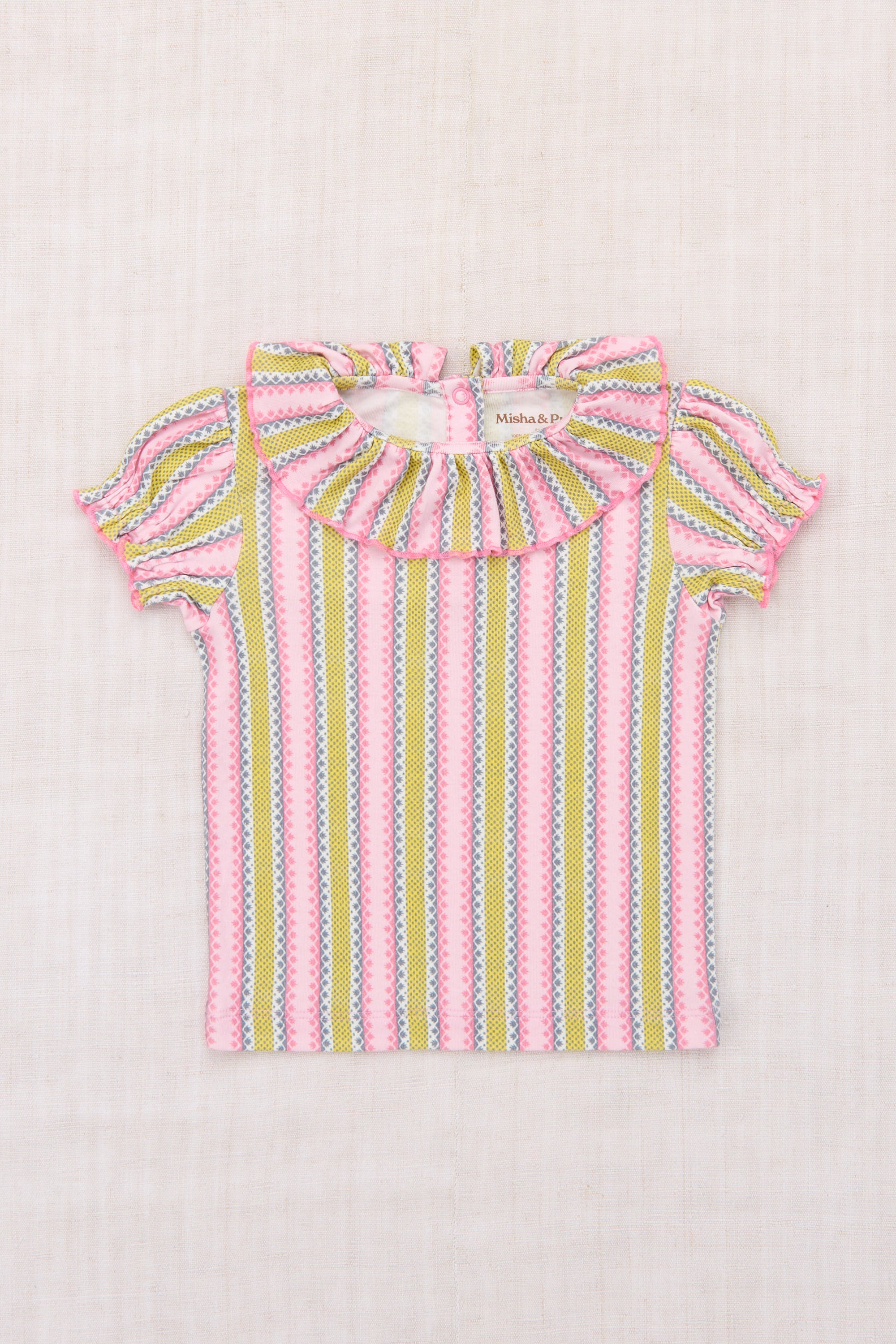 Misha & Puff BALLOON SLEEVE PALOMA TEE AURA VAQUERO STRIPE 26ss Drop2