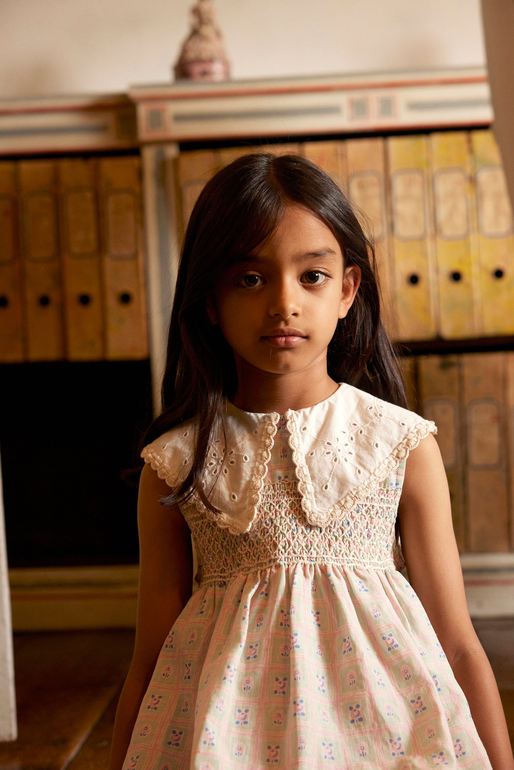 APOLINA CORNELIA S/L SMOCK DRESS - ROSEPANEL MINT