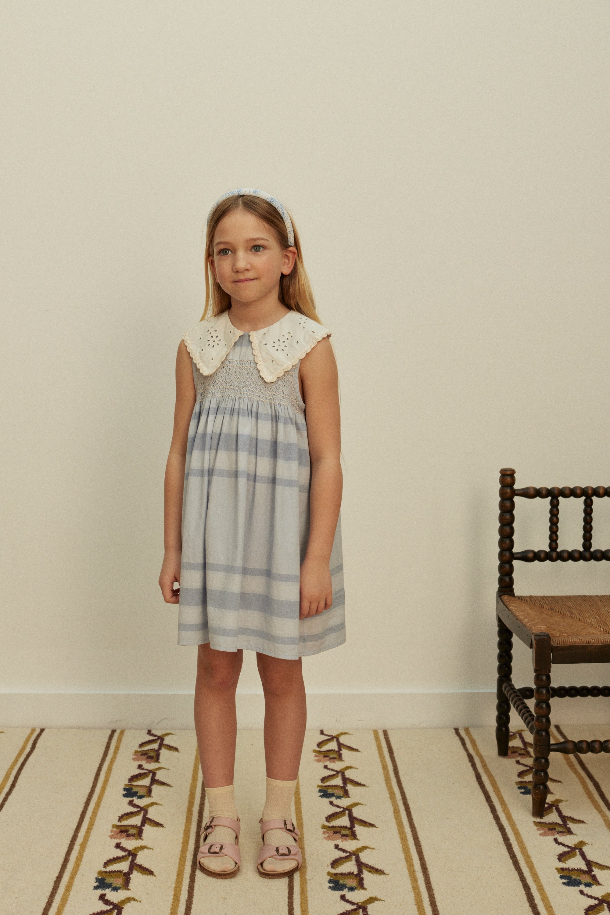 APOLINA CORNELIA S/L SMOCK DRESS - SUMMERHOUSE STRIPE