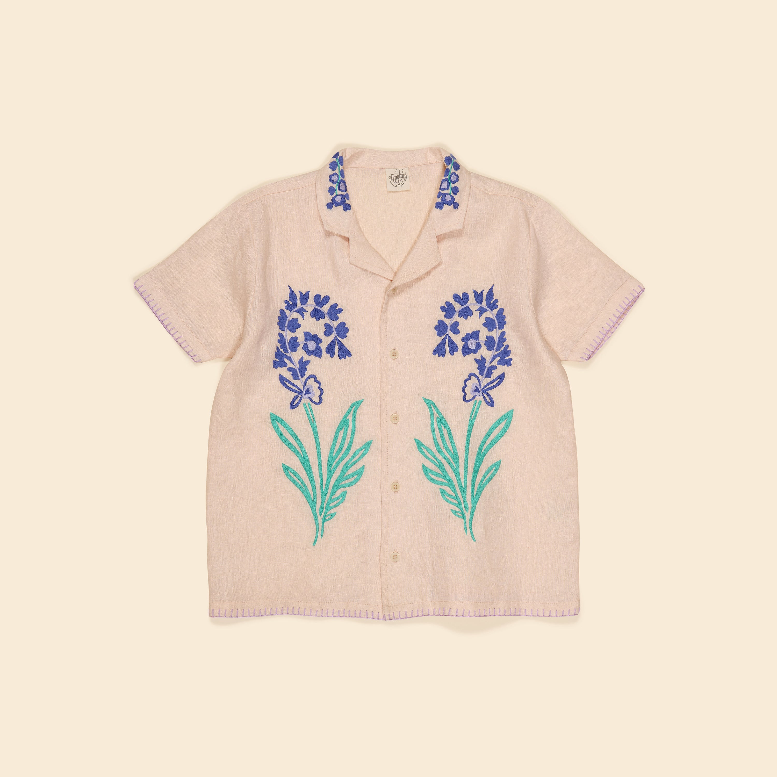 APOLINA DONNY EMBROIDERED SHIRT - BLUSH