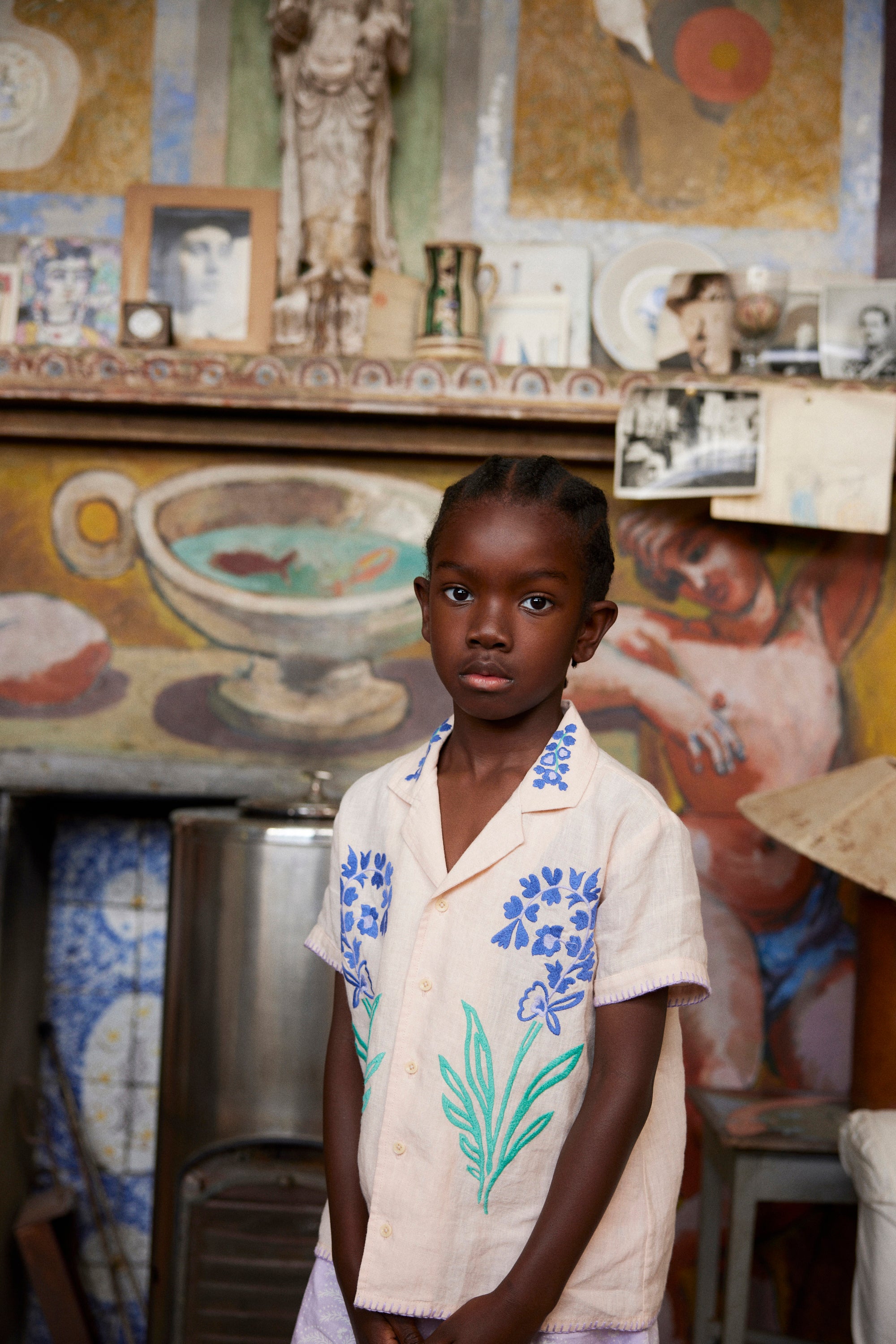 APOLINA DONNY EMBROIDERED SHIRT - BLUSH