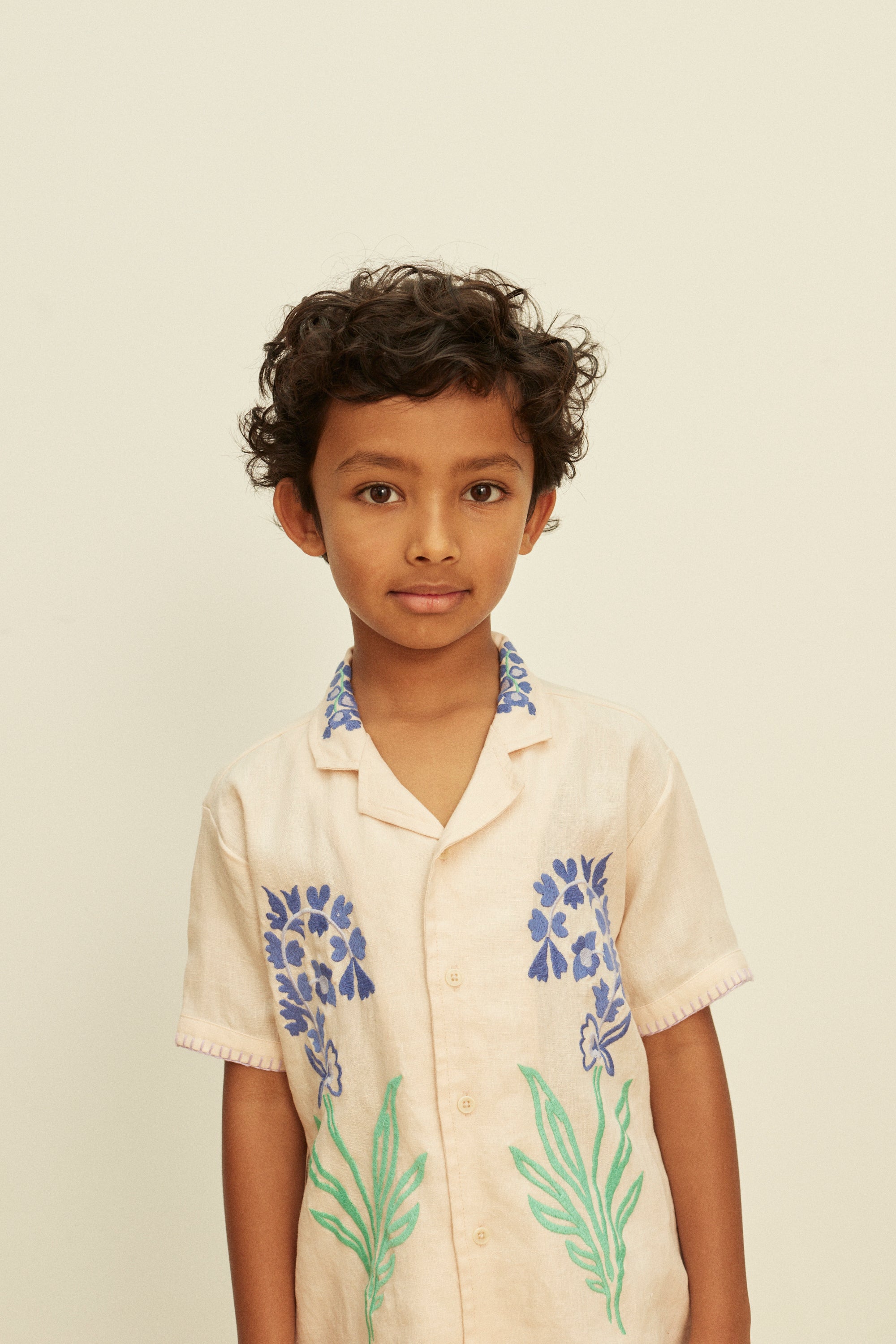 APOLINA DONNY EMBROIDERED SHIRT - BLUSH