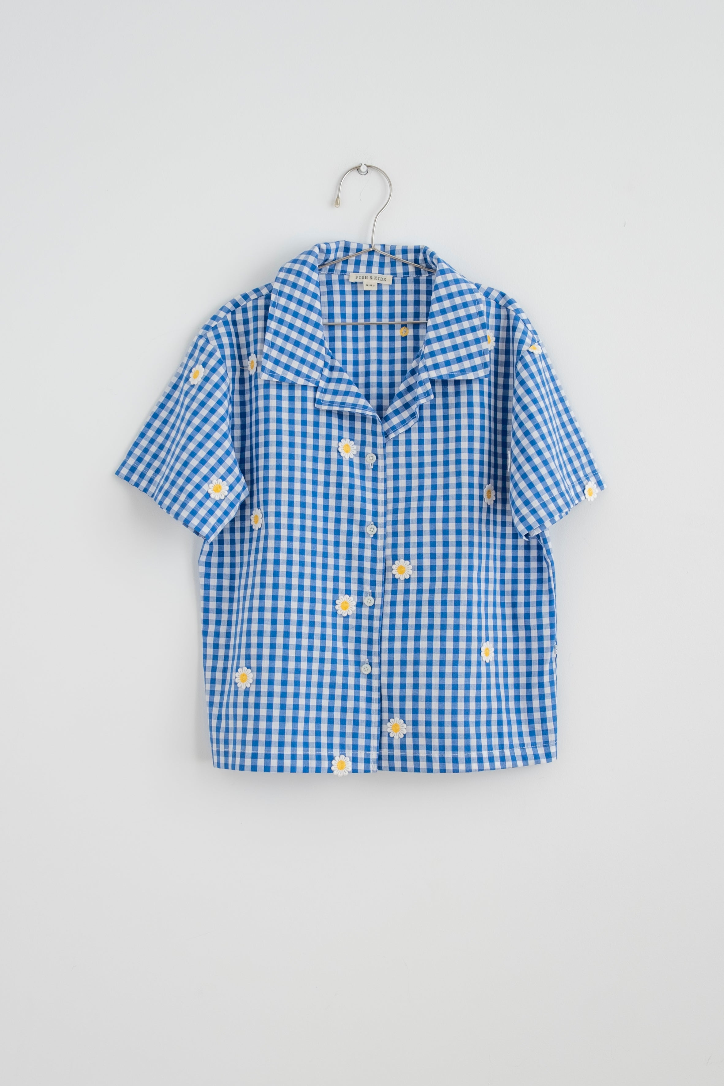FISH & KIDS DAISY FLOWERS SHIRT BLUE