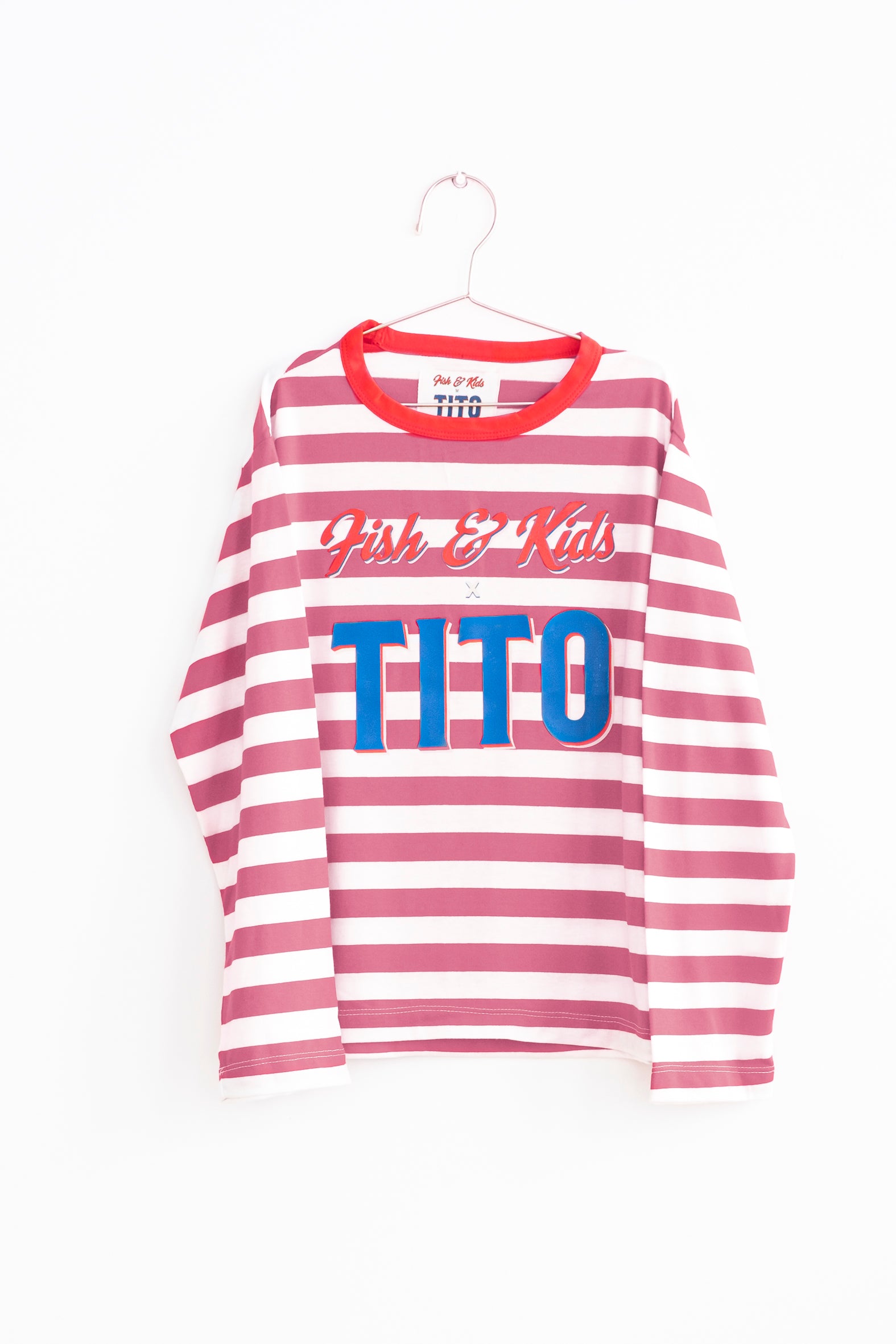 FISH & KIDS STRIPES LONG SLEEVES PINK STRIPES