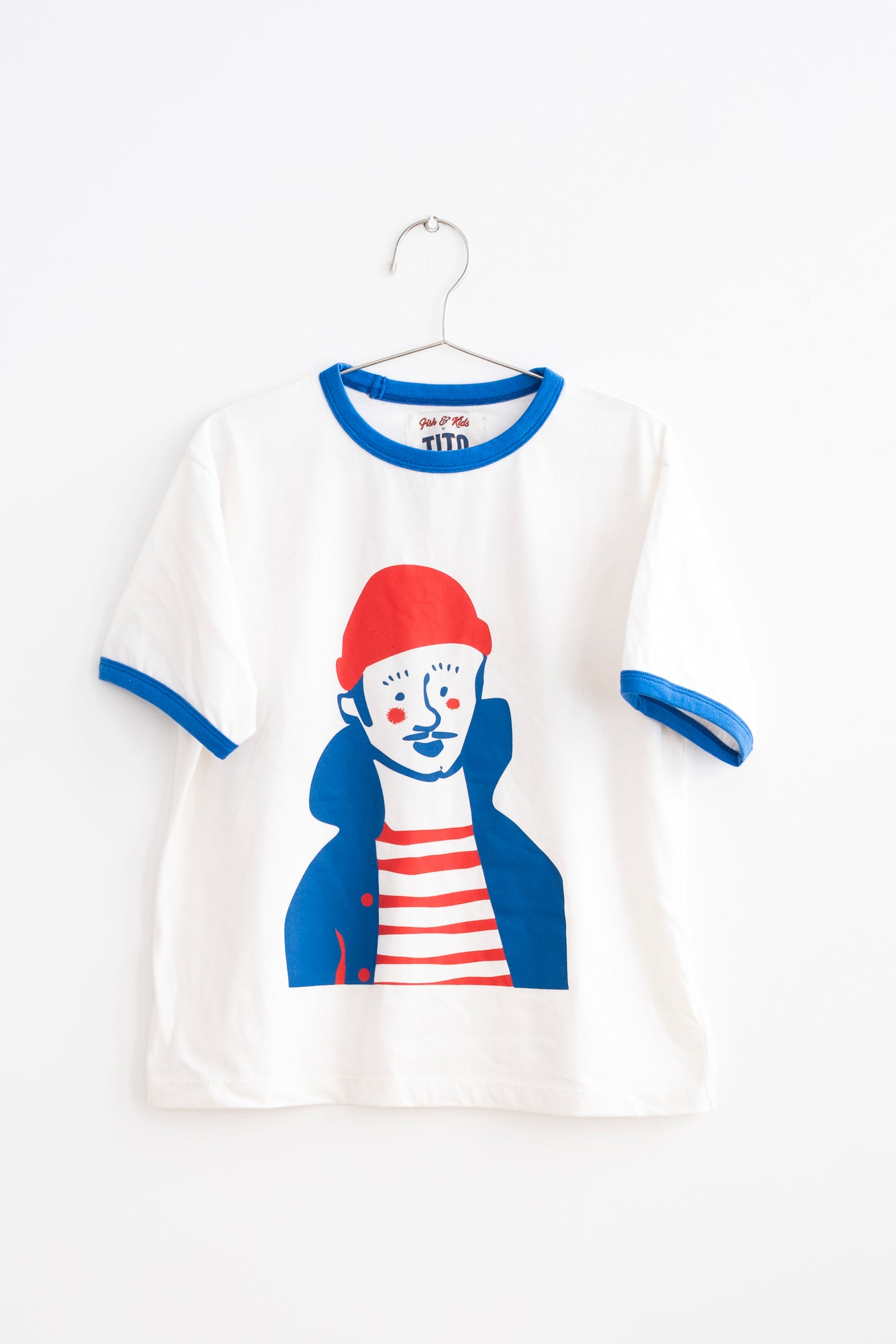 FISH & KIDS CONTRAST COLOR T-SHIRT