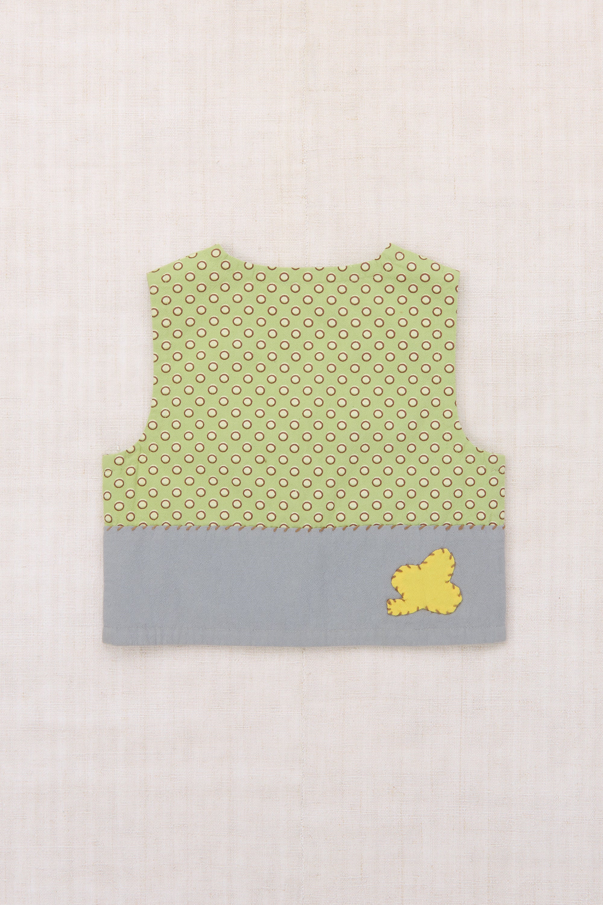 ・Misha & Puff FLOCK APPLIQUE VEST AVENTURINE BEN-DAY DOTS 26ss Drop2