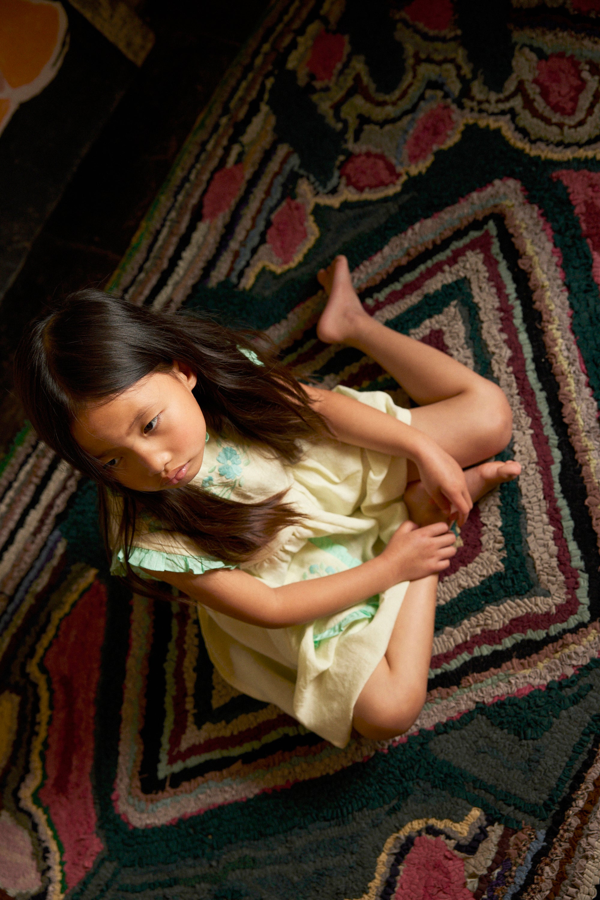 APOLINA IDA DRESS - MINT CREAM/SEAGLASS
