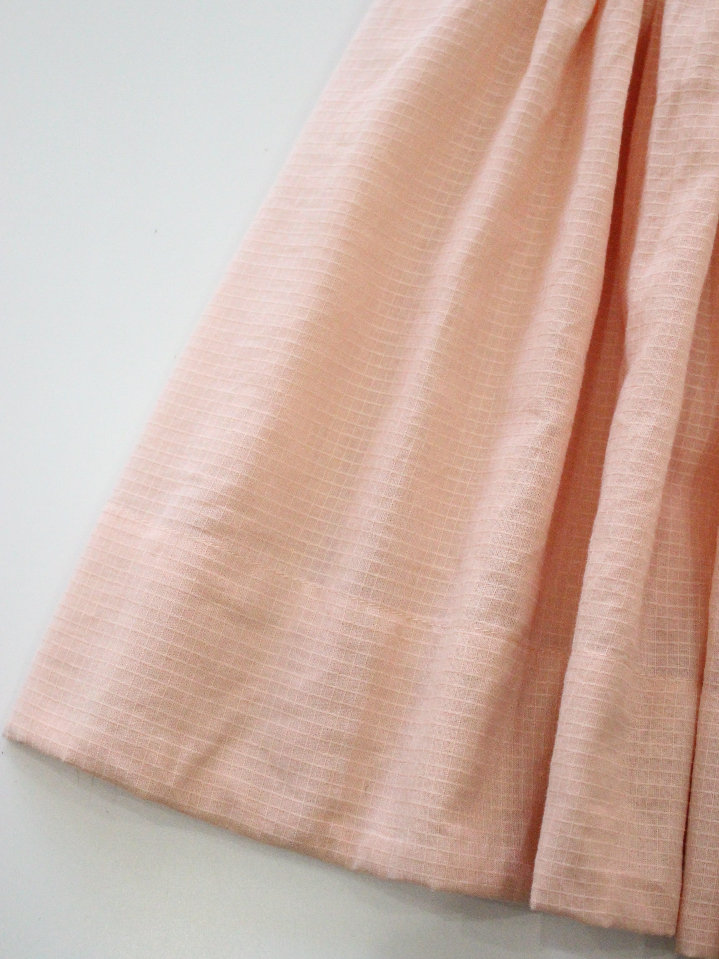 BONJOUR DIARY Handsmock dress Pink check voile
