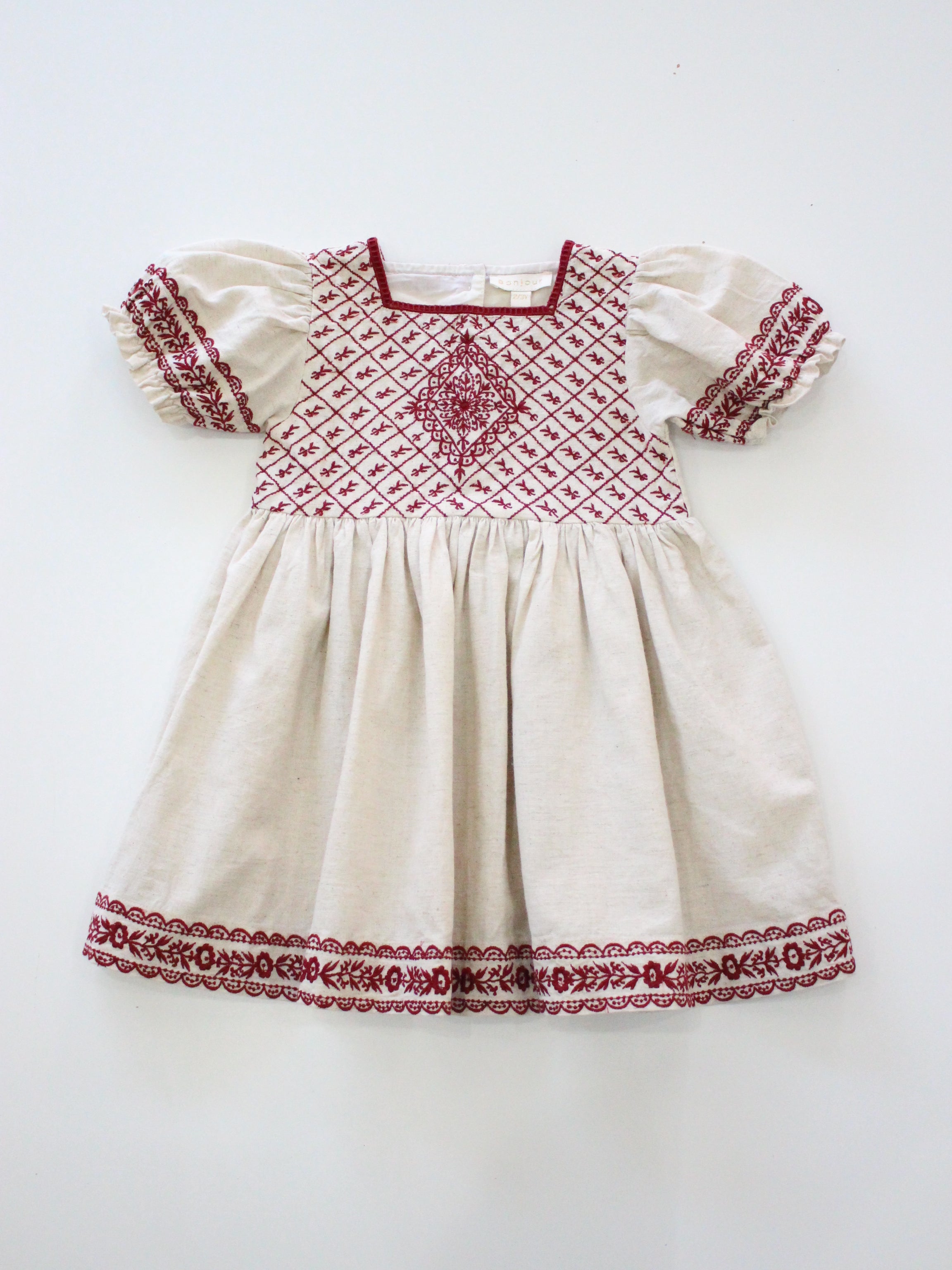 BONJOUR DIARY "Heidi" dress Natural cotton flex