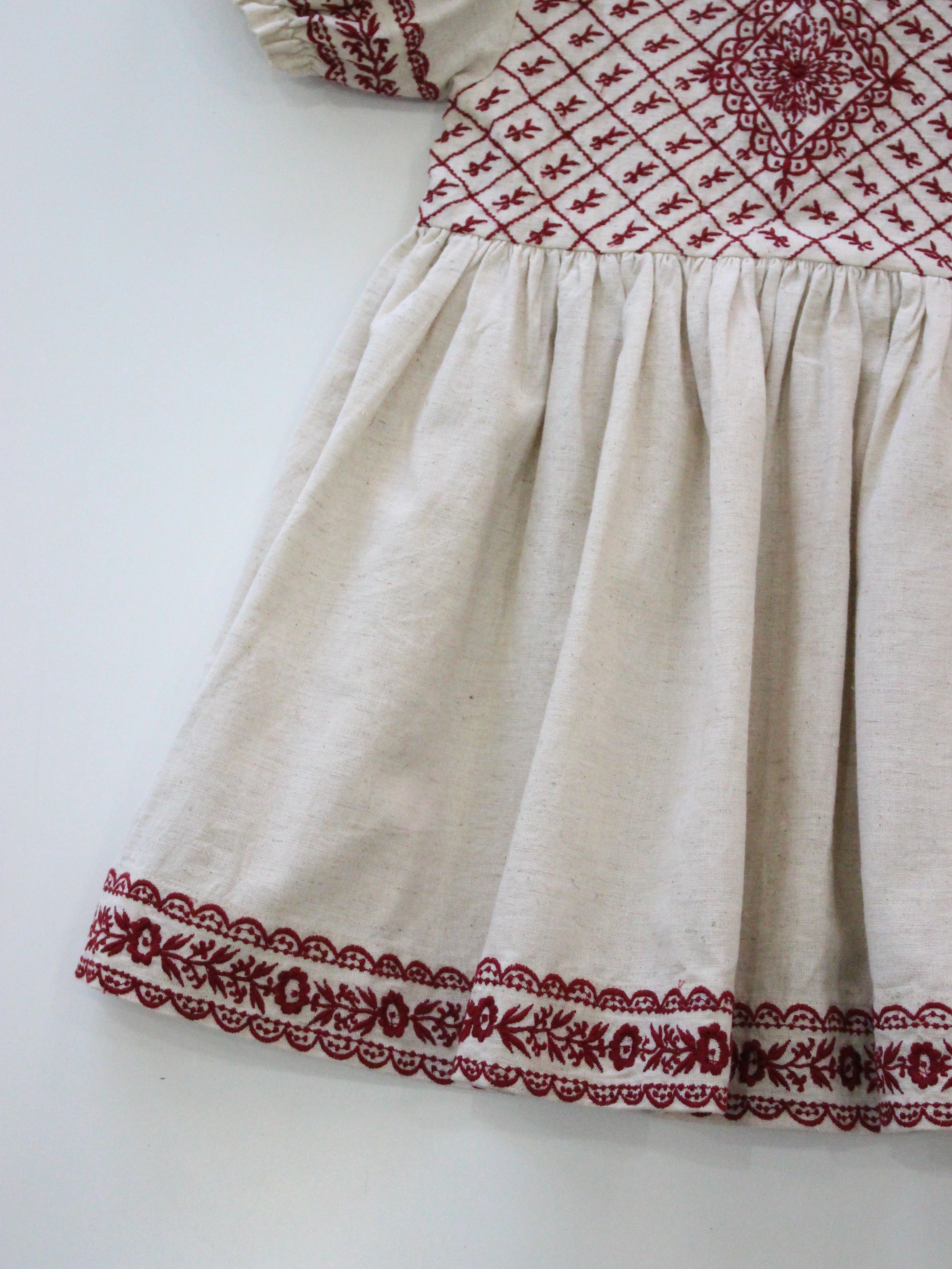 BONJOUR DIARY "Heidi" dress Natural cotton flex