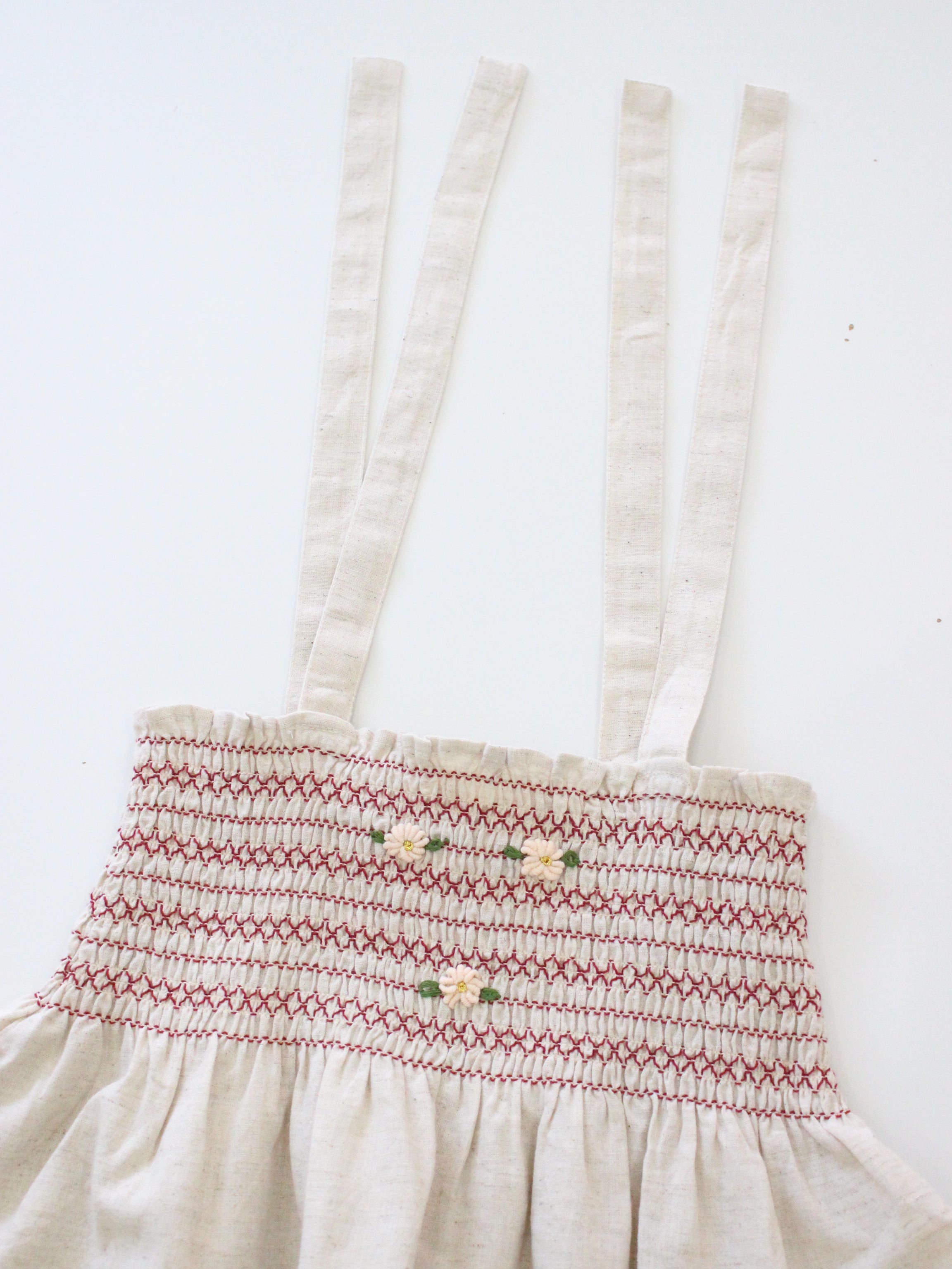 BONJOUR DIARY Shorts & top set Natural cotton flex with multi color eyelet emb
