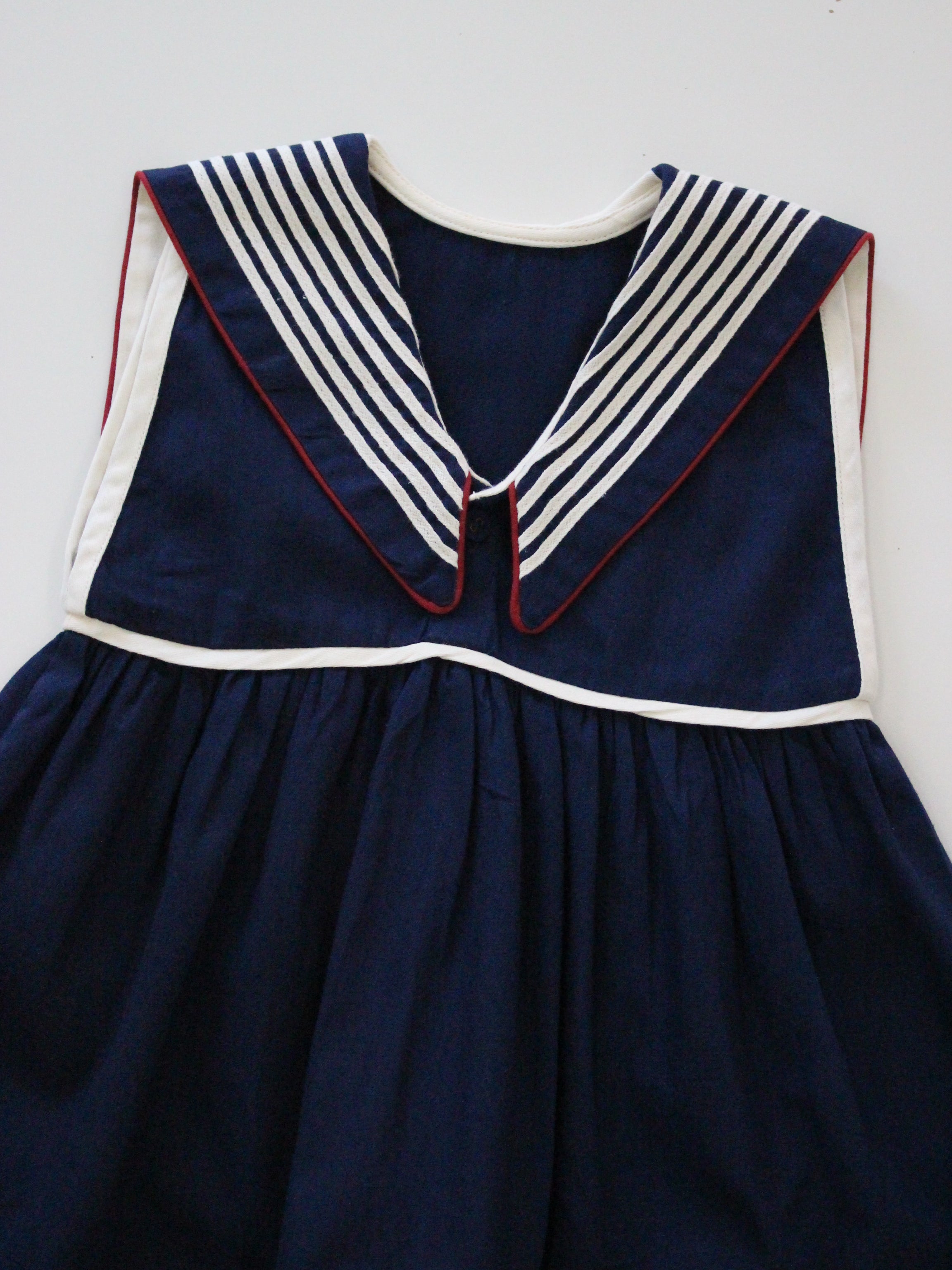 BONJOUR DIARY Sailor dress Dark navy blue solid Denim