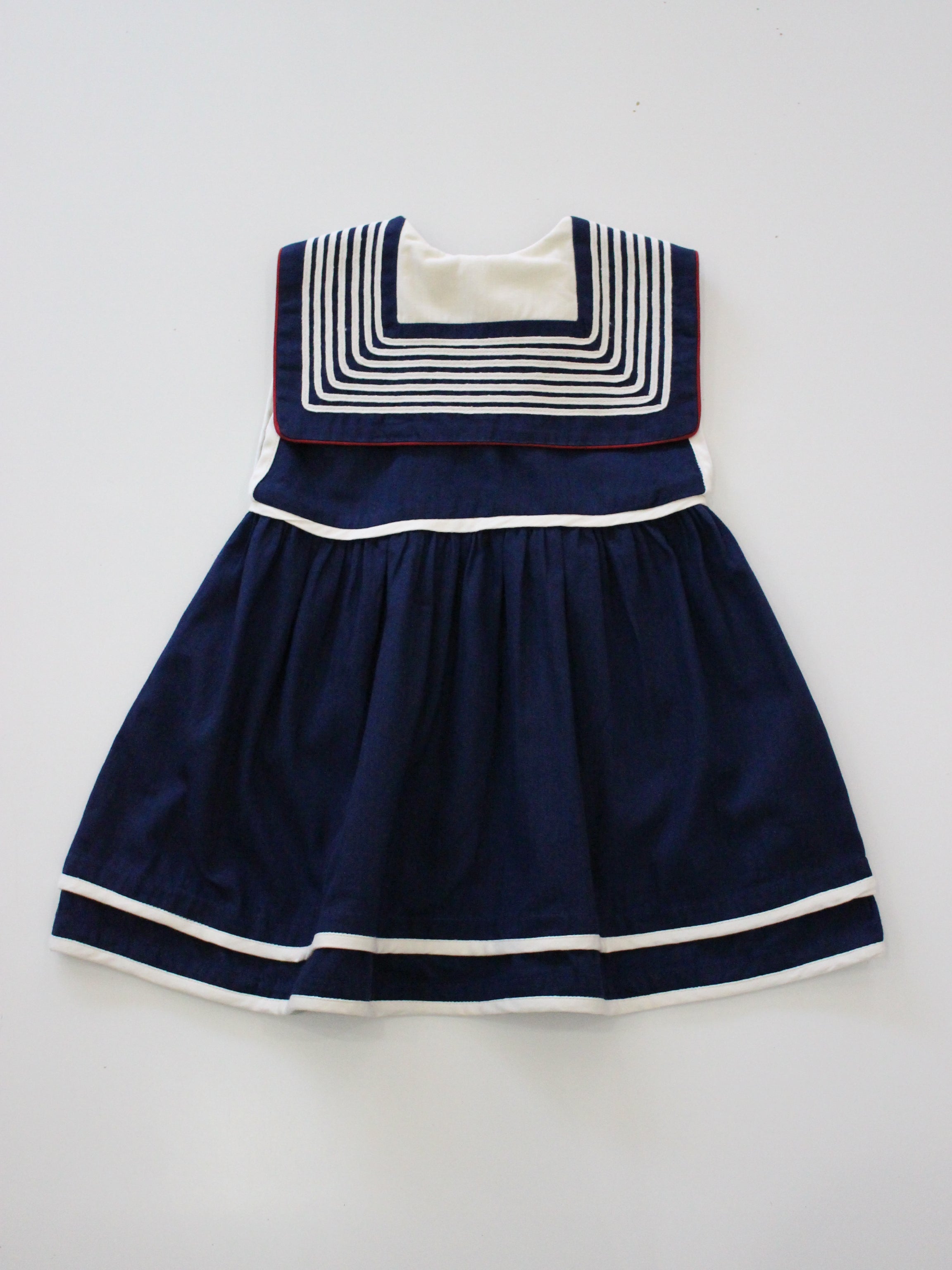 BONJOUR DIARY Sailor dress Dark navy blue solid Denim
