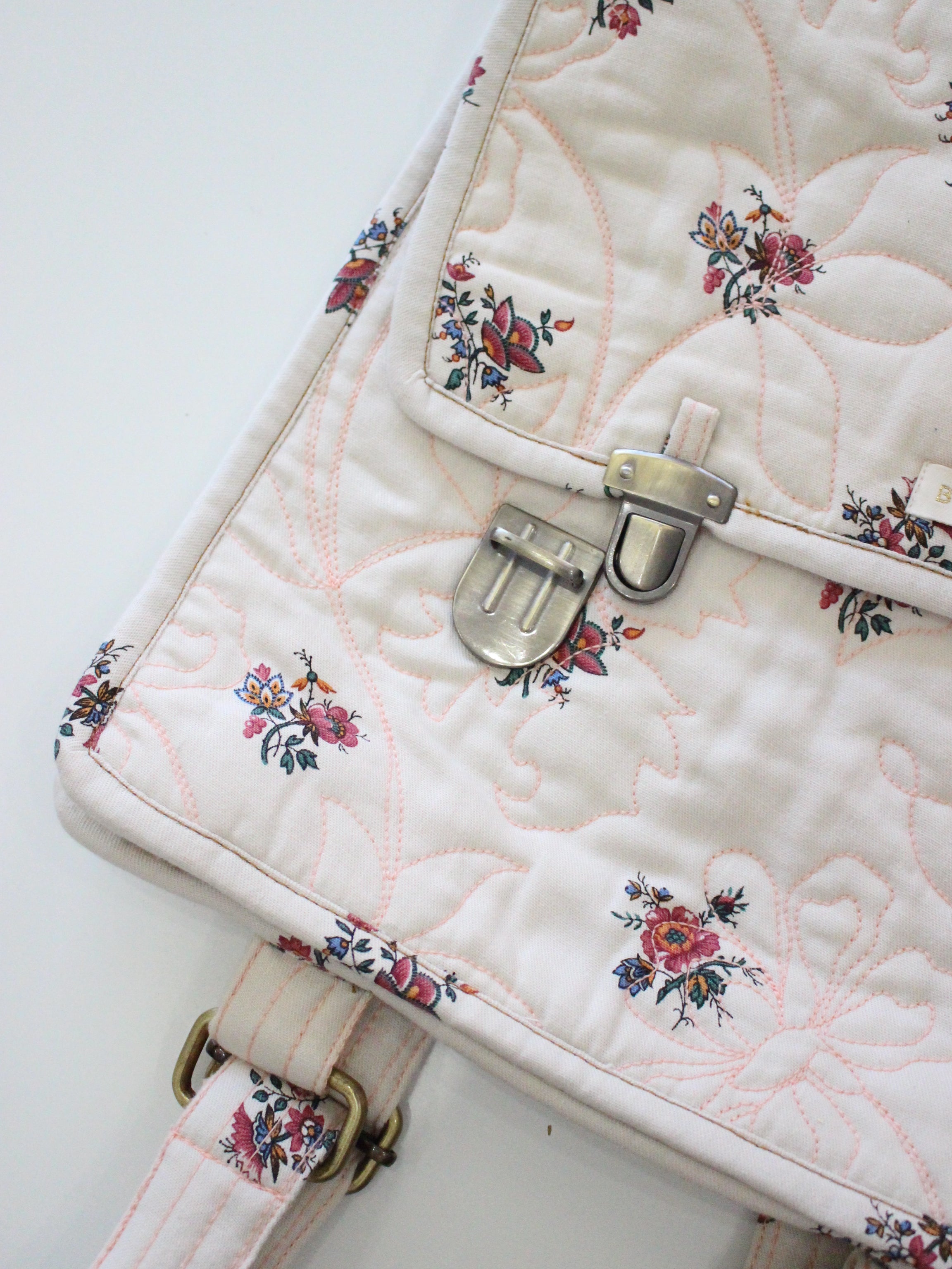 BONJOUR DIARY School bag Garden flower print - DENIM