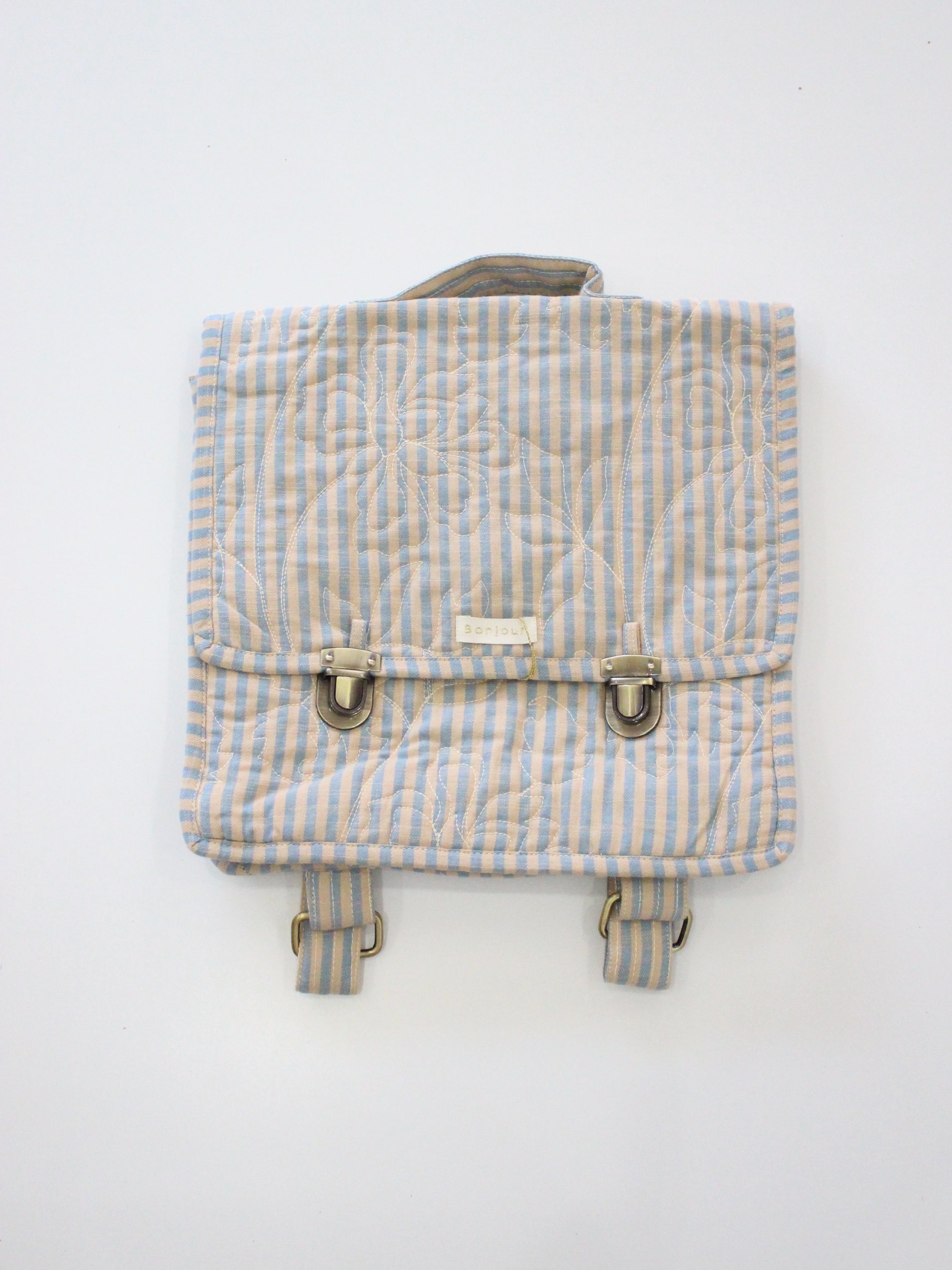 BONJOUR DIARY School bag Transat stripe
