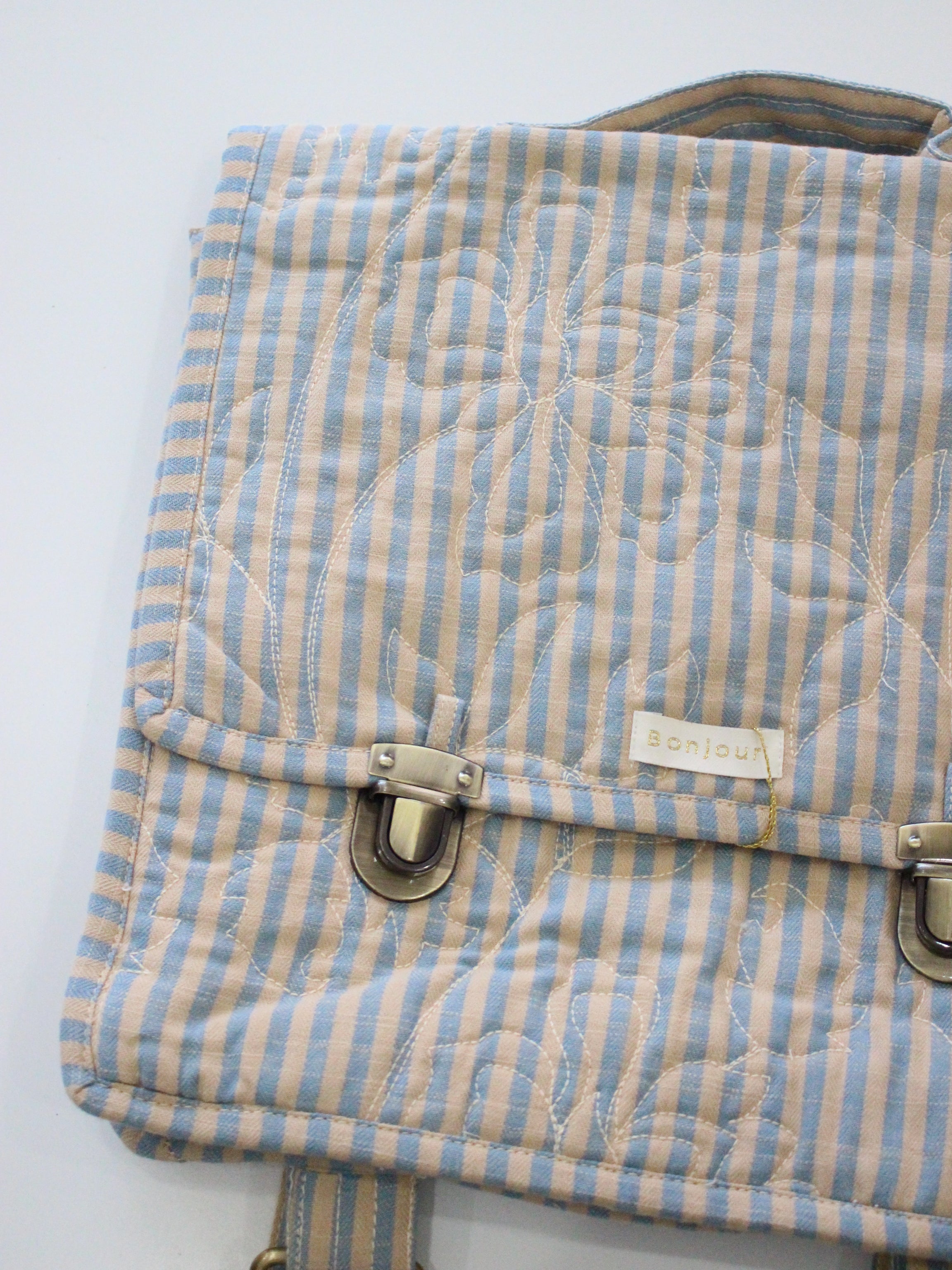 BONJOUR DIARY School bag Transat stripe