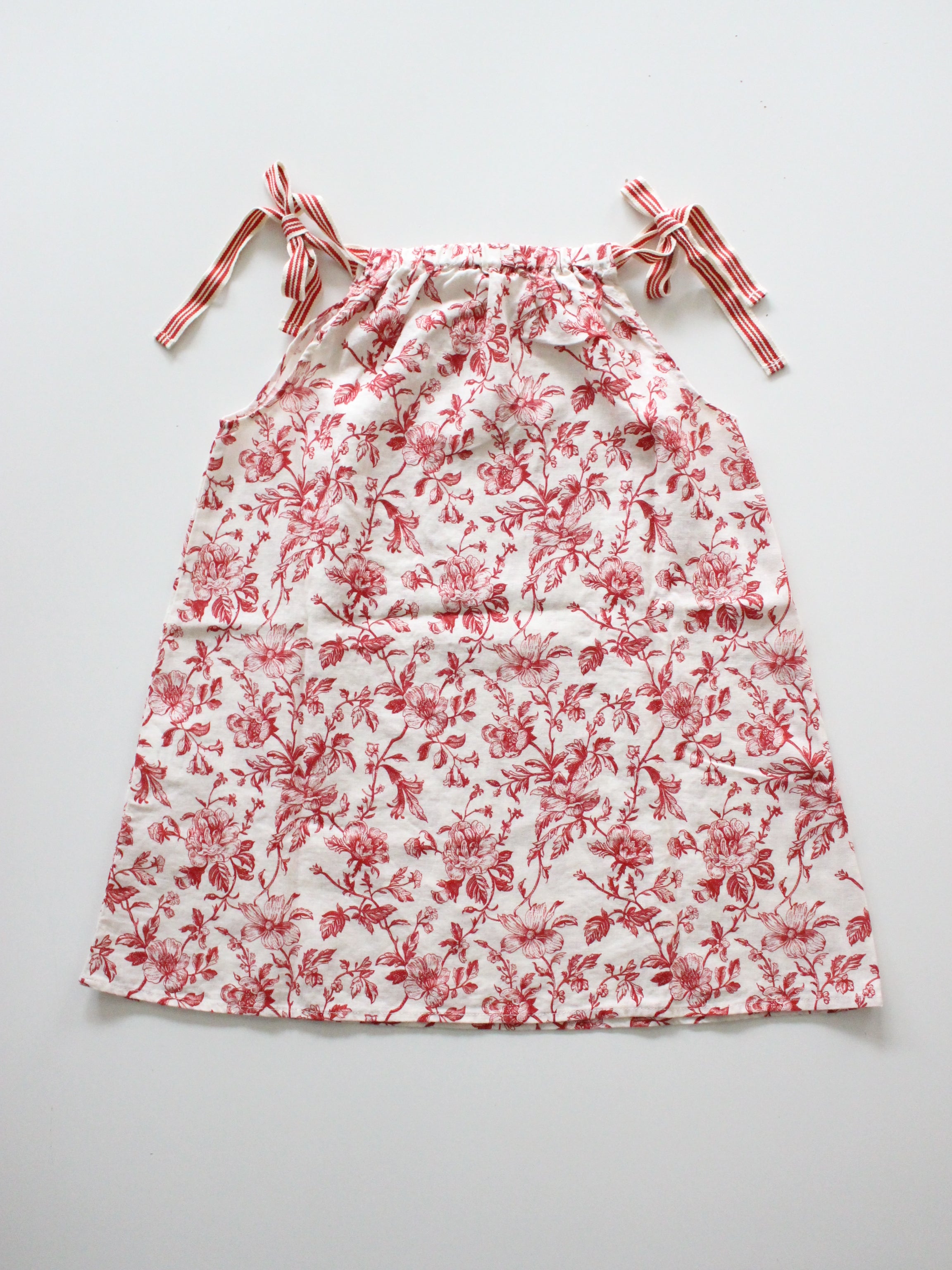 BABE & TESS Nina Fleurie Linen Strapless Dress Dusty Pink