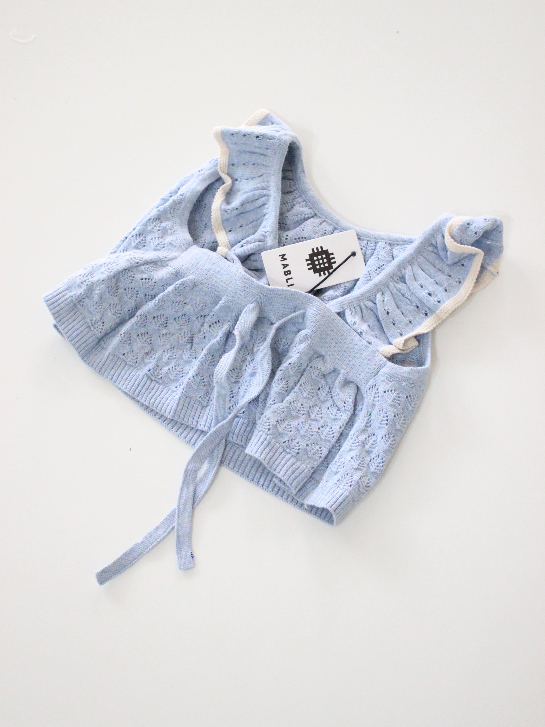 MABLI ELENA VEST LIGHT CHAMBRAY