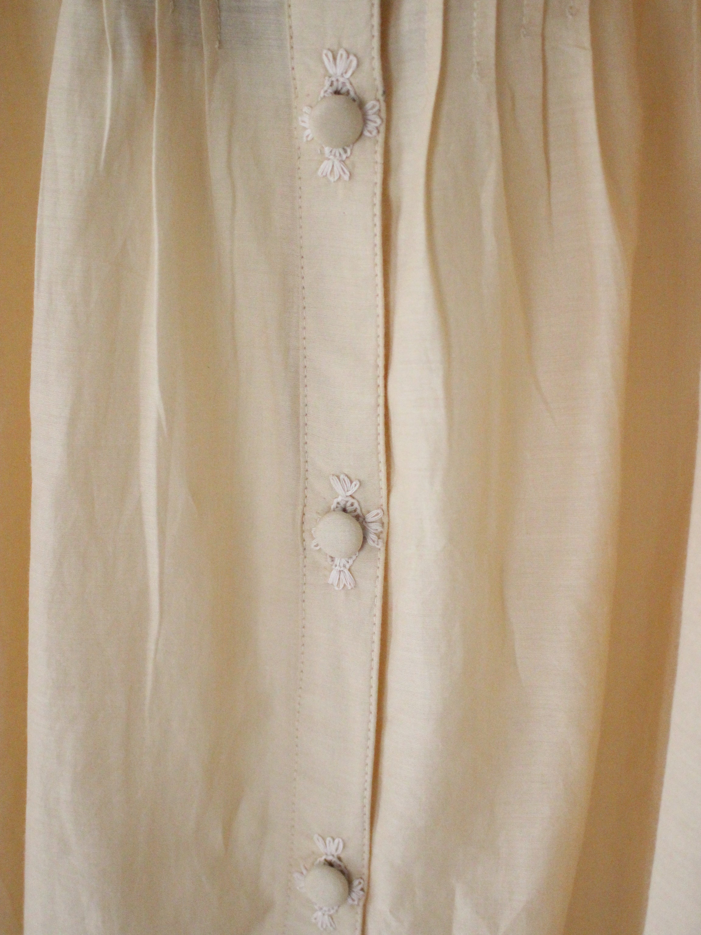 Suranné Blouse with sailor collar Sand cotton silk 大人SIZE