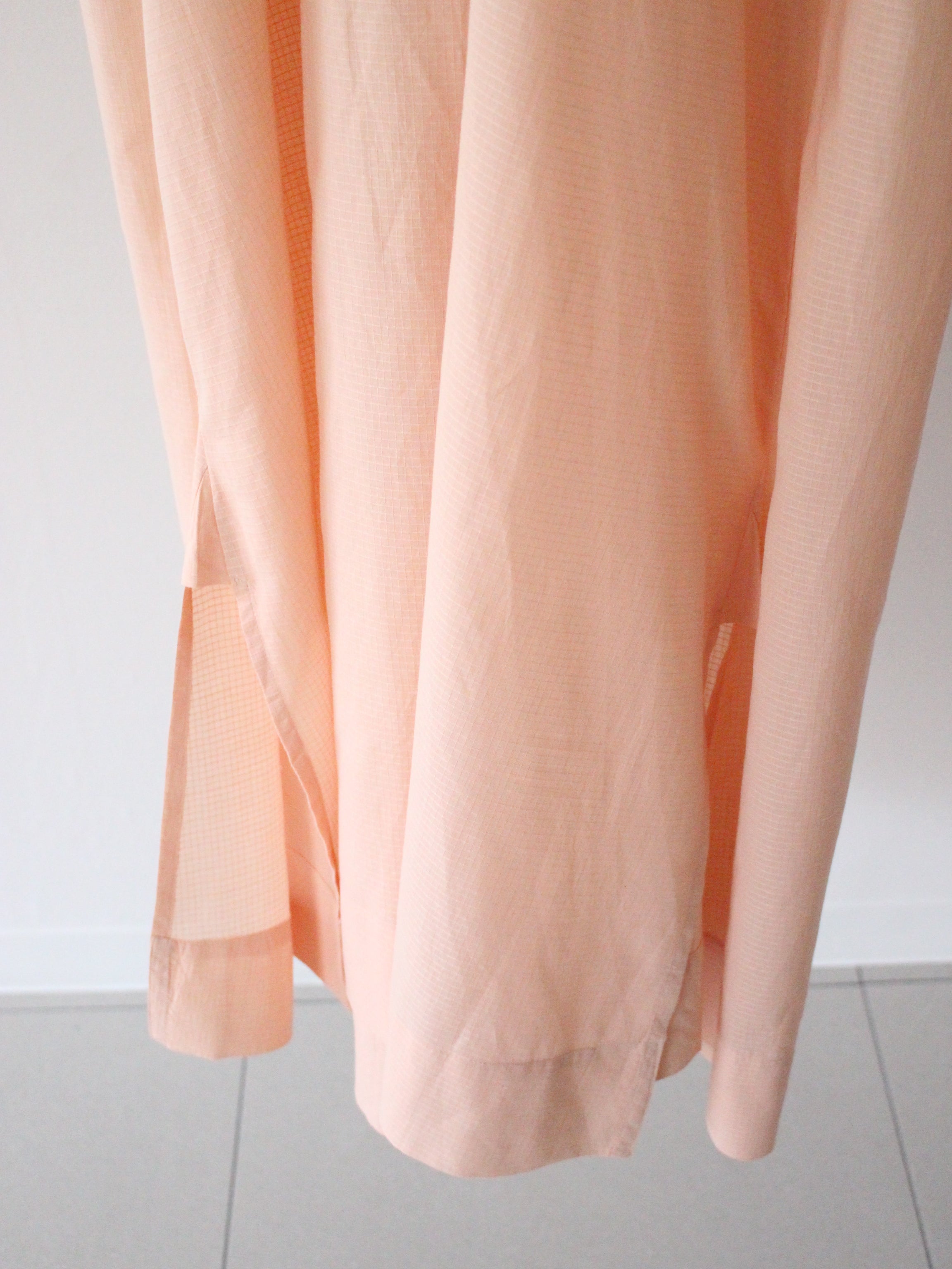 Suranné Long dress Pink check voile orgainc 大人SIZE