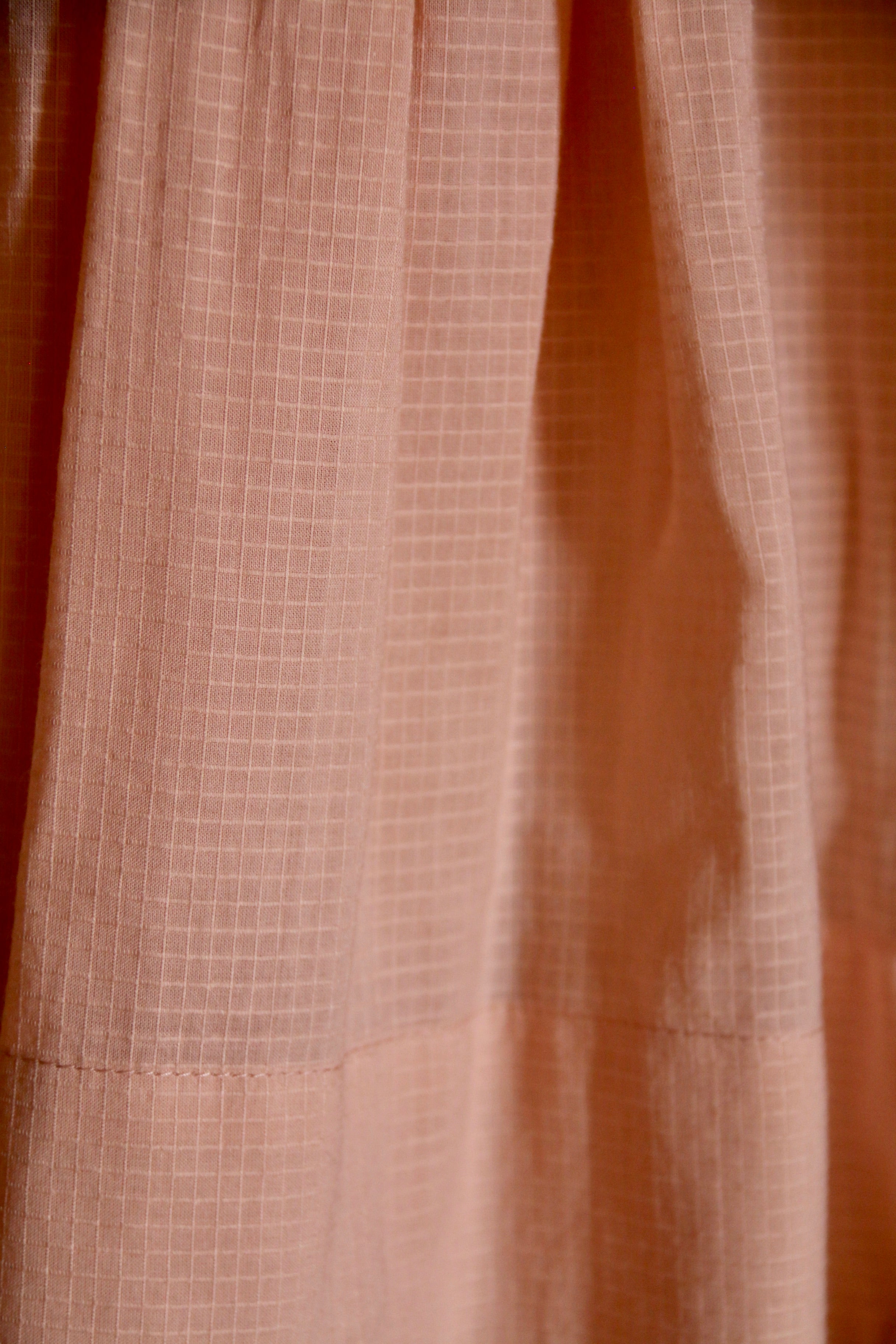 BONJOUR DIARY Handsmock dress Pink check voile