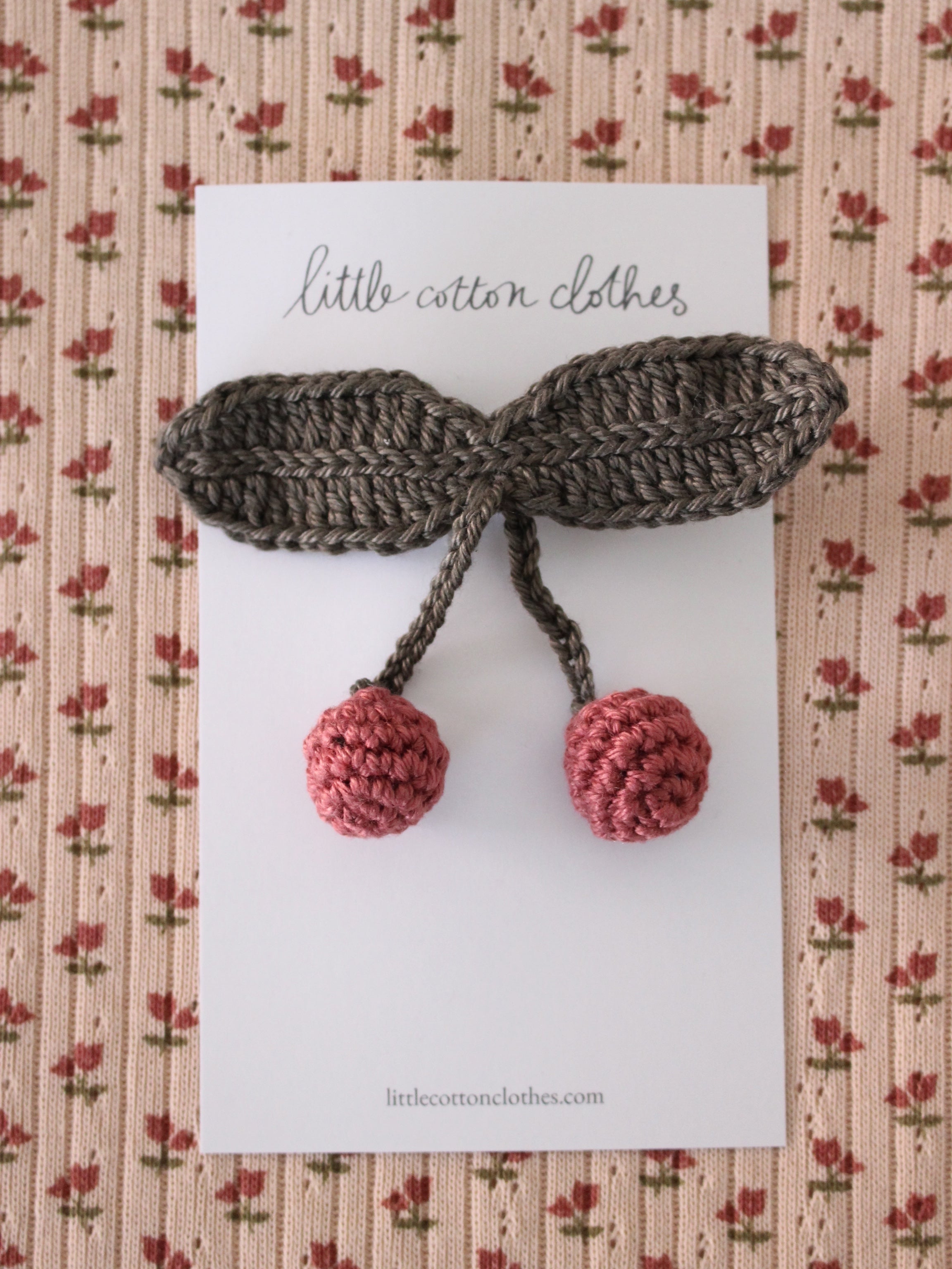 little cotton clothes Crochet Hair Clip Cherries