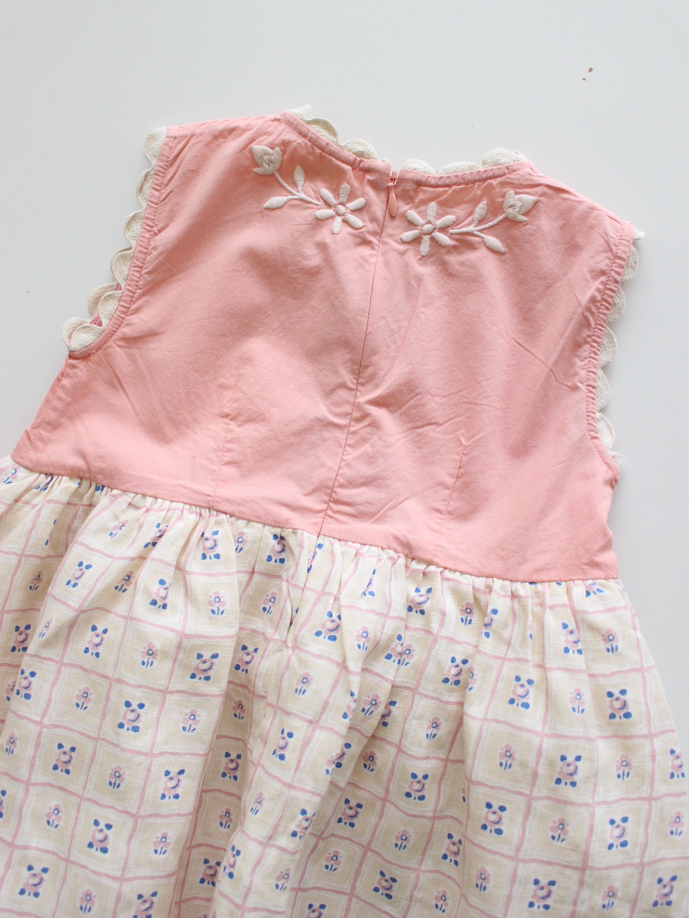 APOLINA LOLA DRESS ROSEPANEL CREAM/PEONY
