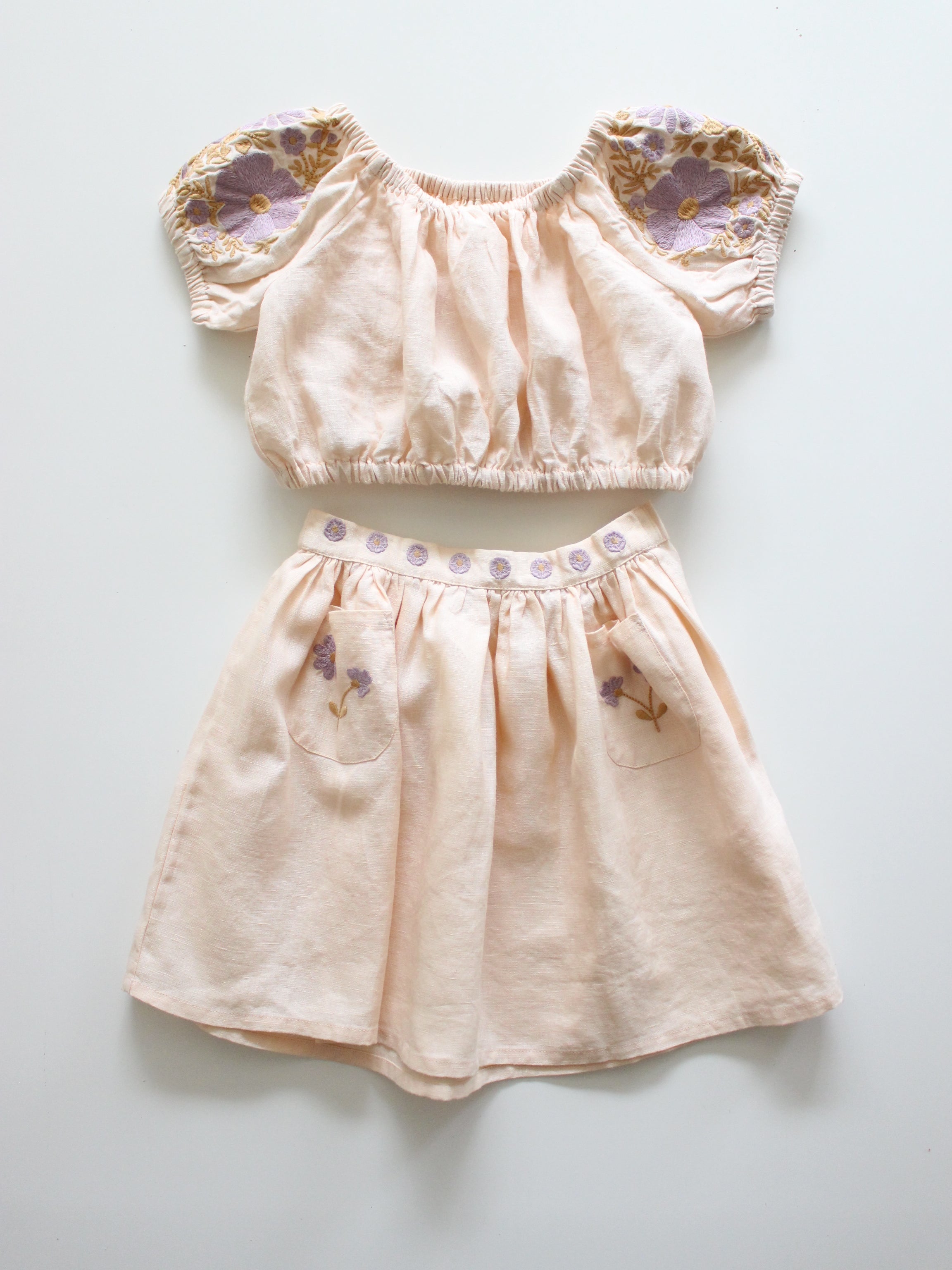 APOLINA VELMA SKIRT SET BLUSH