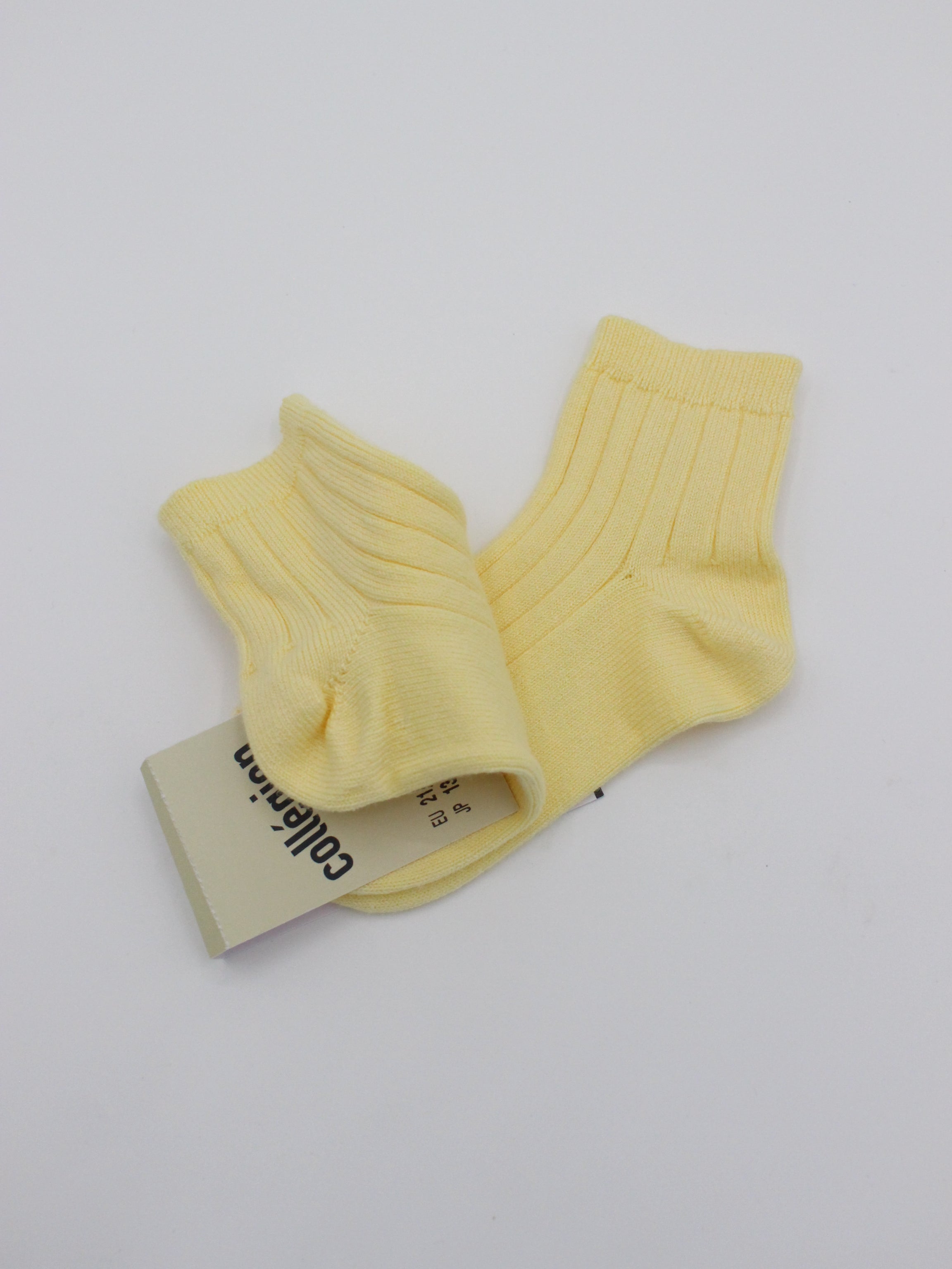 collegien Berenice - Ribbed Ankle Socks with Daisy vanille