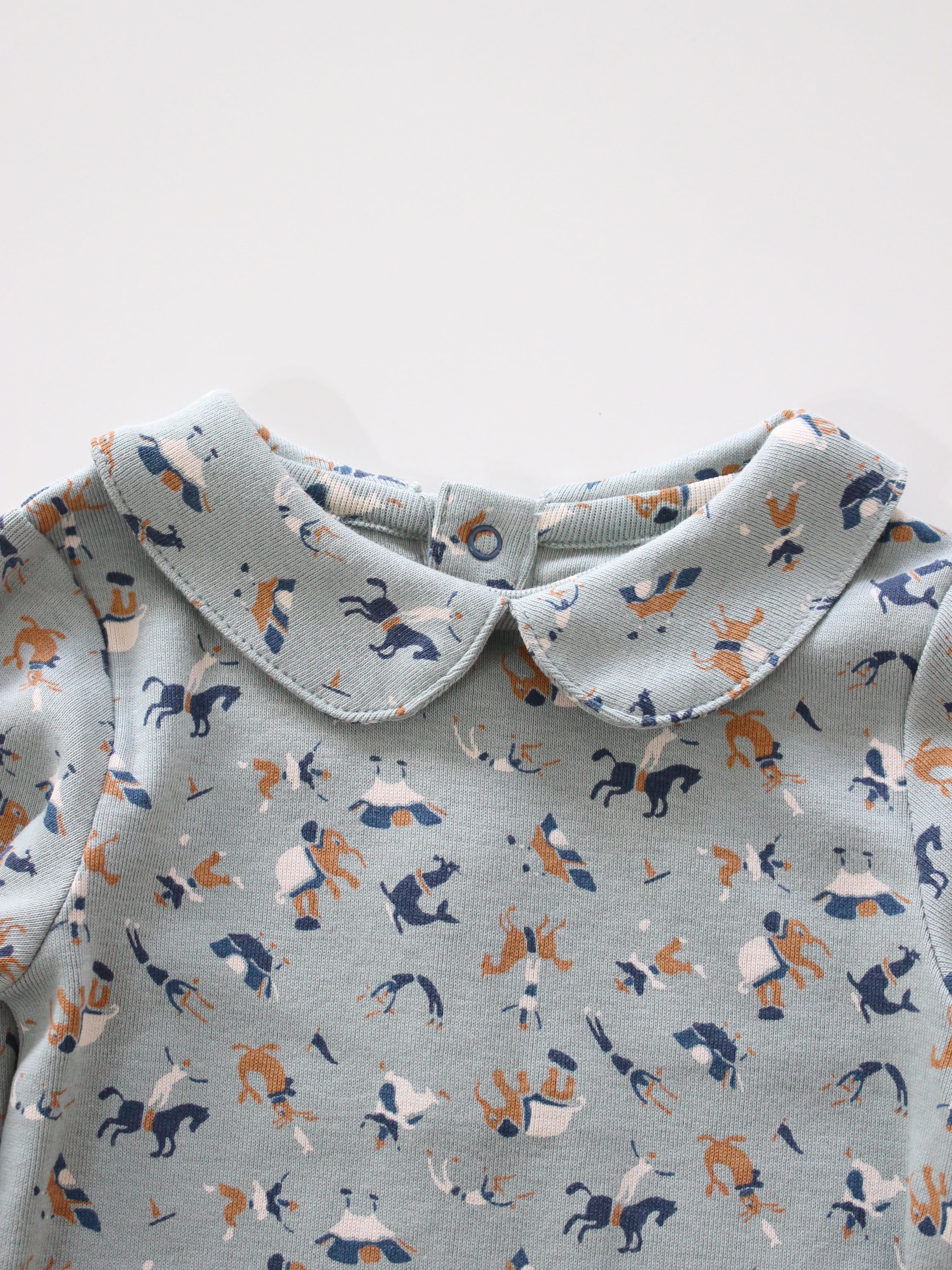Misha & Puff BABY PETIT COLLAR ONESIE (ONSEN CIRCUS) 26aw Drop1