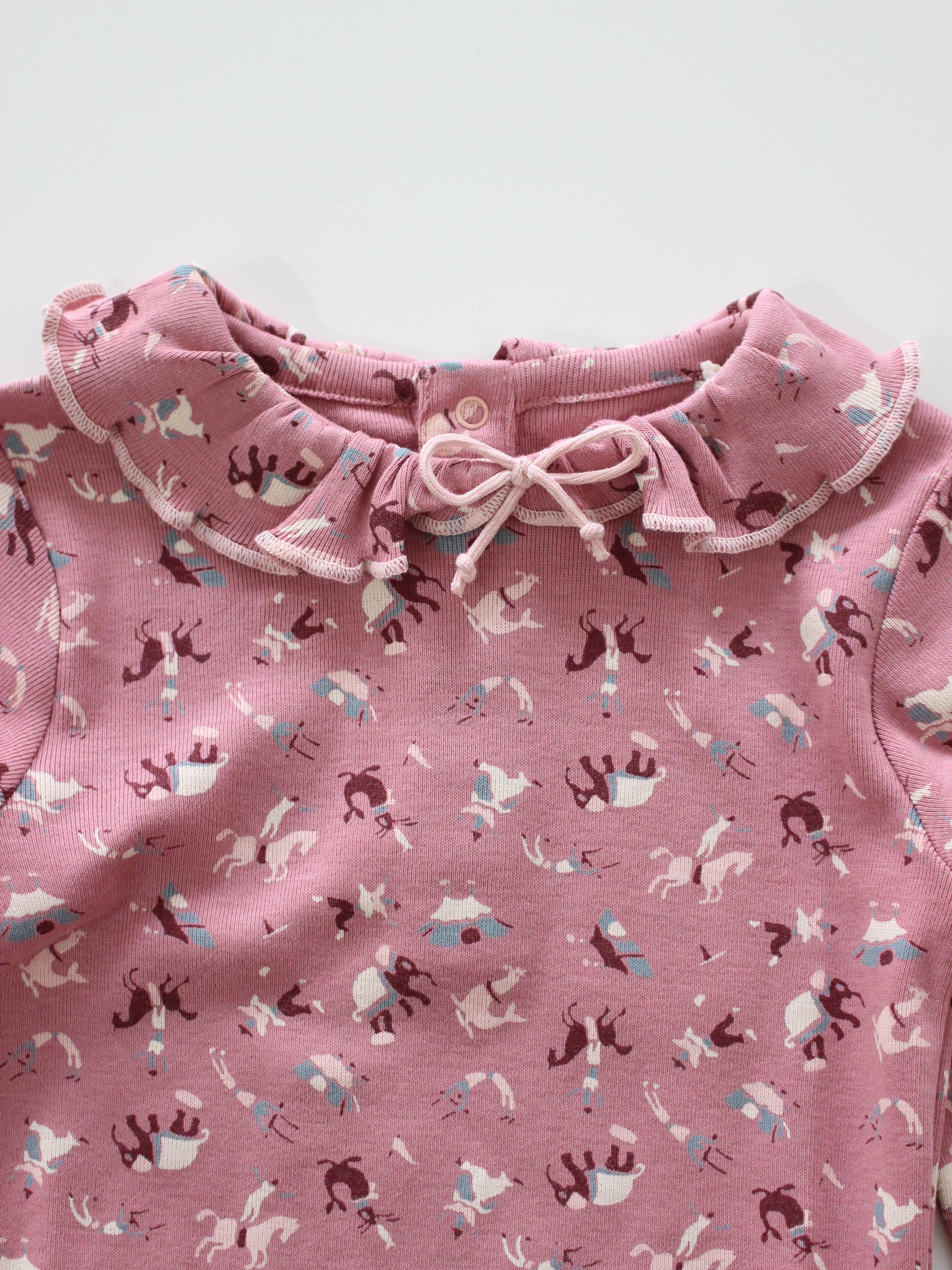 Misha & Puff BABY PATTIE ONESIE (ANTIQUE ROSE CIRCUS) 26aw Drop1