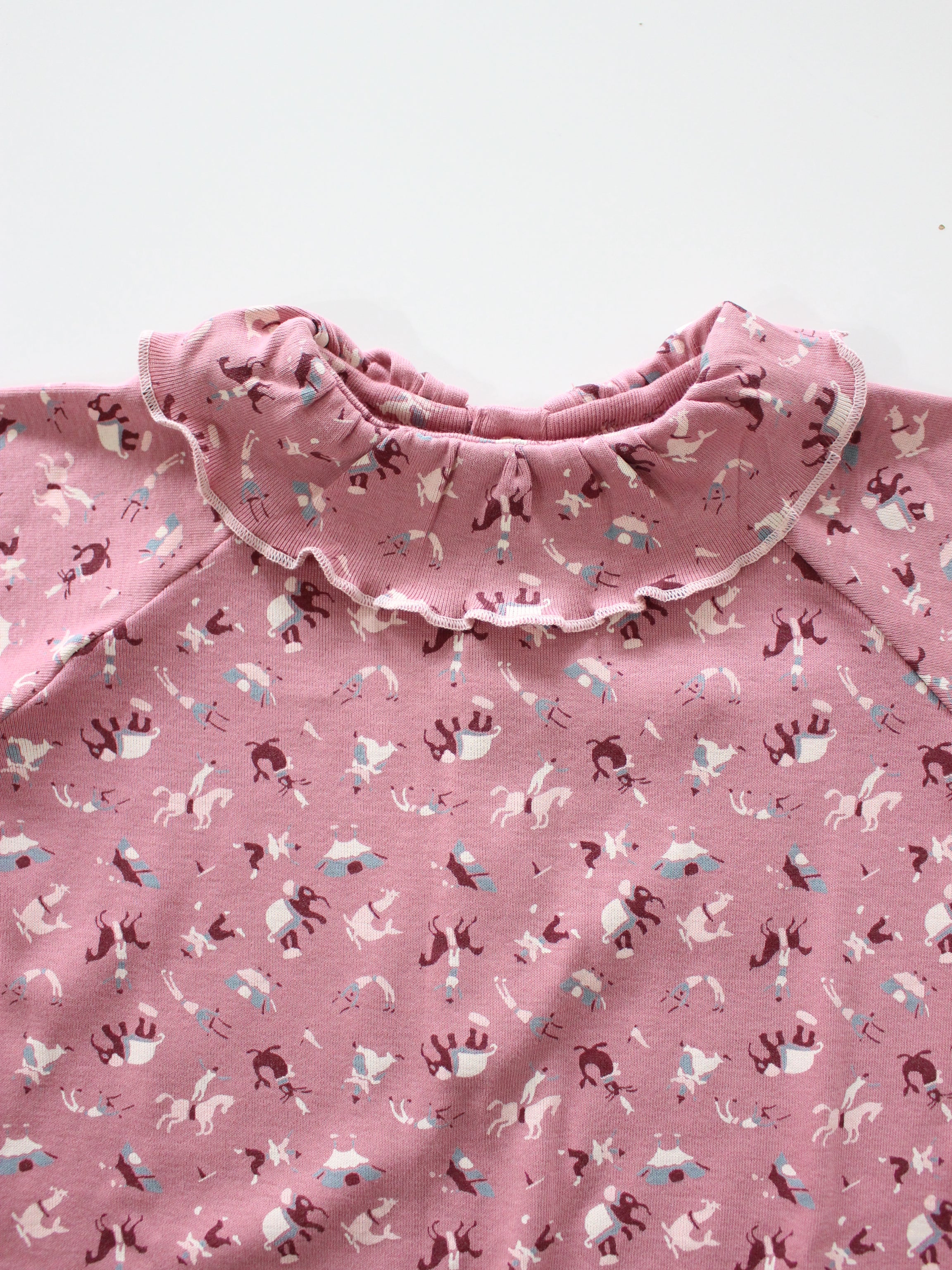 Misha & Puff BABY PIERROT ONESIE (ANTIQUE ROSE CIRCUS) 26aw Drop1