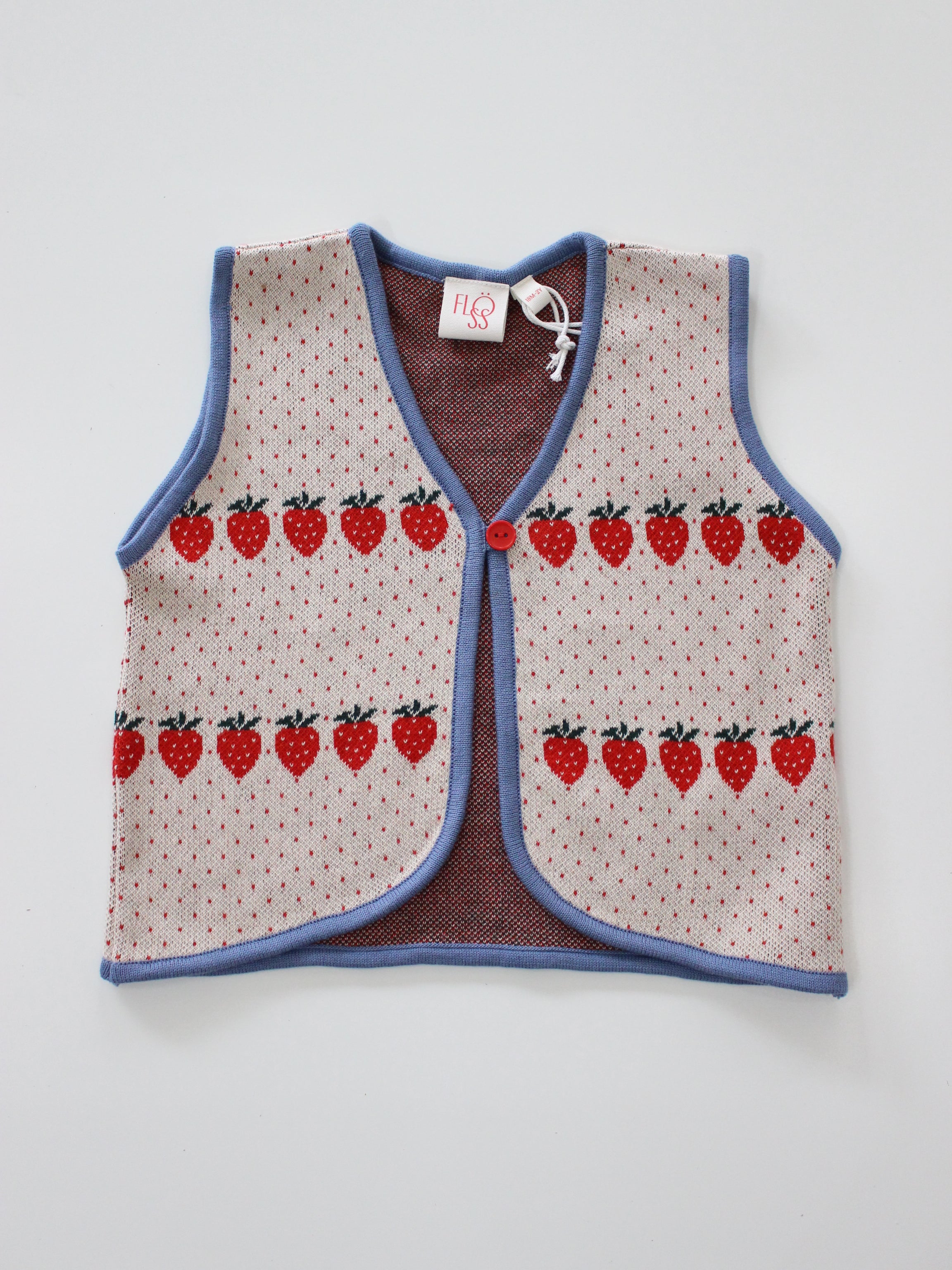 Flöss Louise Vest Warm Cotton Berry